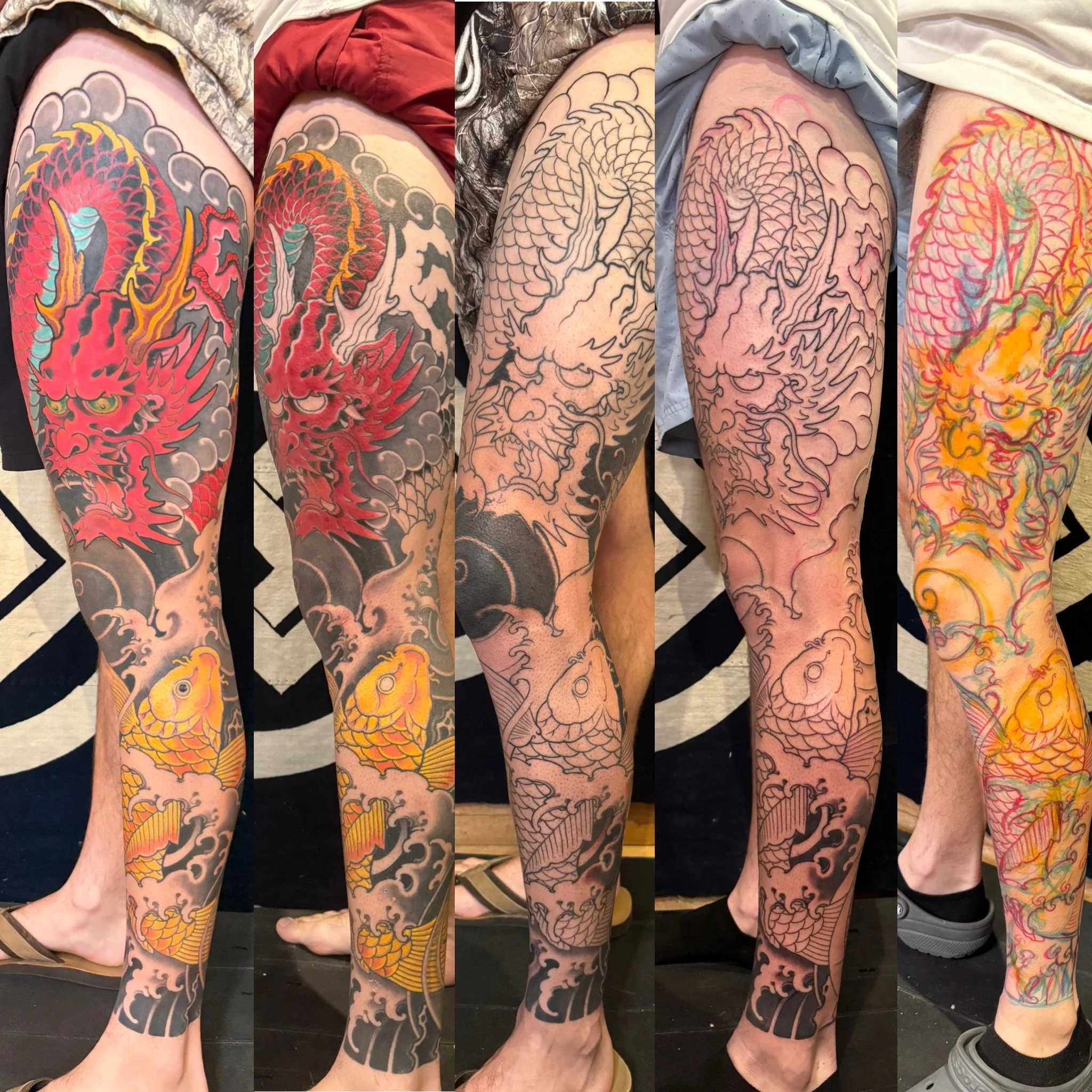 In progress Freehand Japanese Leg Sleeve In Color