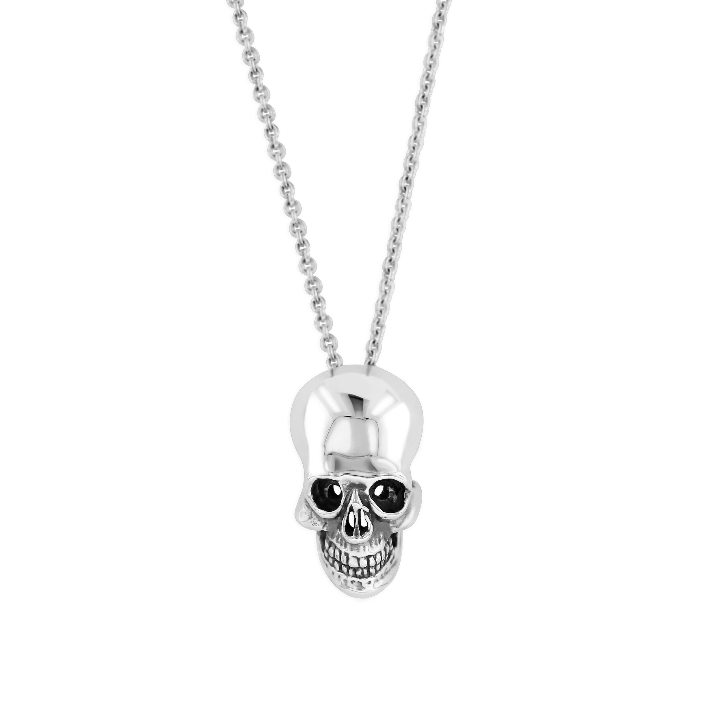 Diamond Pavé Skull Necklace — Iz&Co.