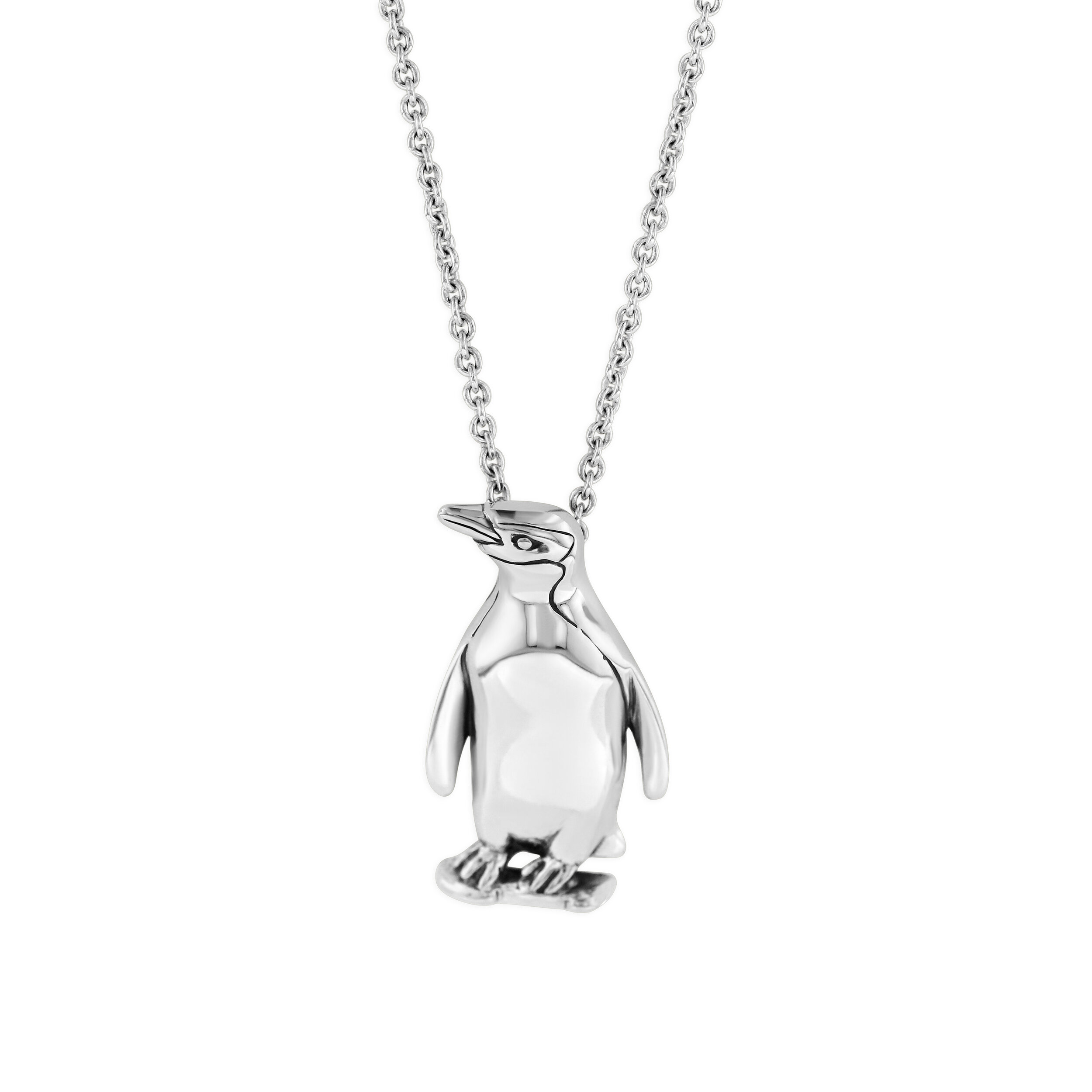 18K Gold Penguin Necklace | Rutheny Jewelry & Sculpture