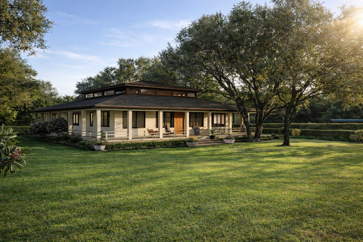 Modern ranch home at sunset.png