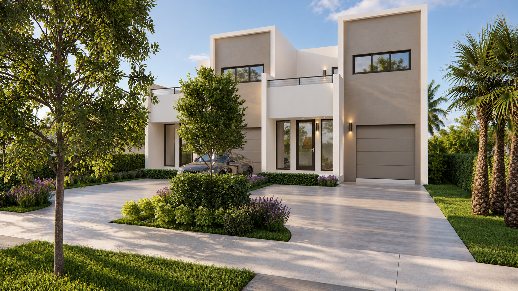 Modern Tropical Duplex in Lush Daylight.png