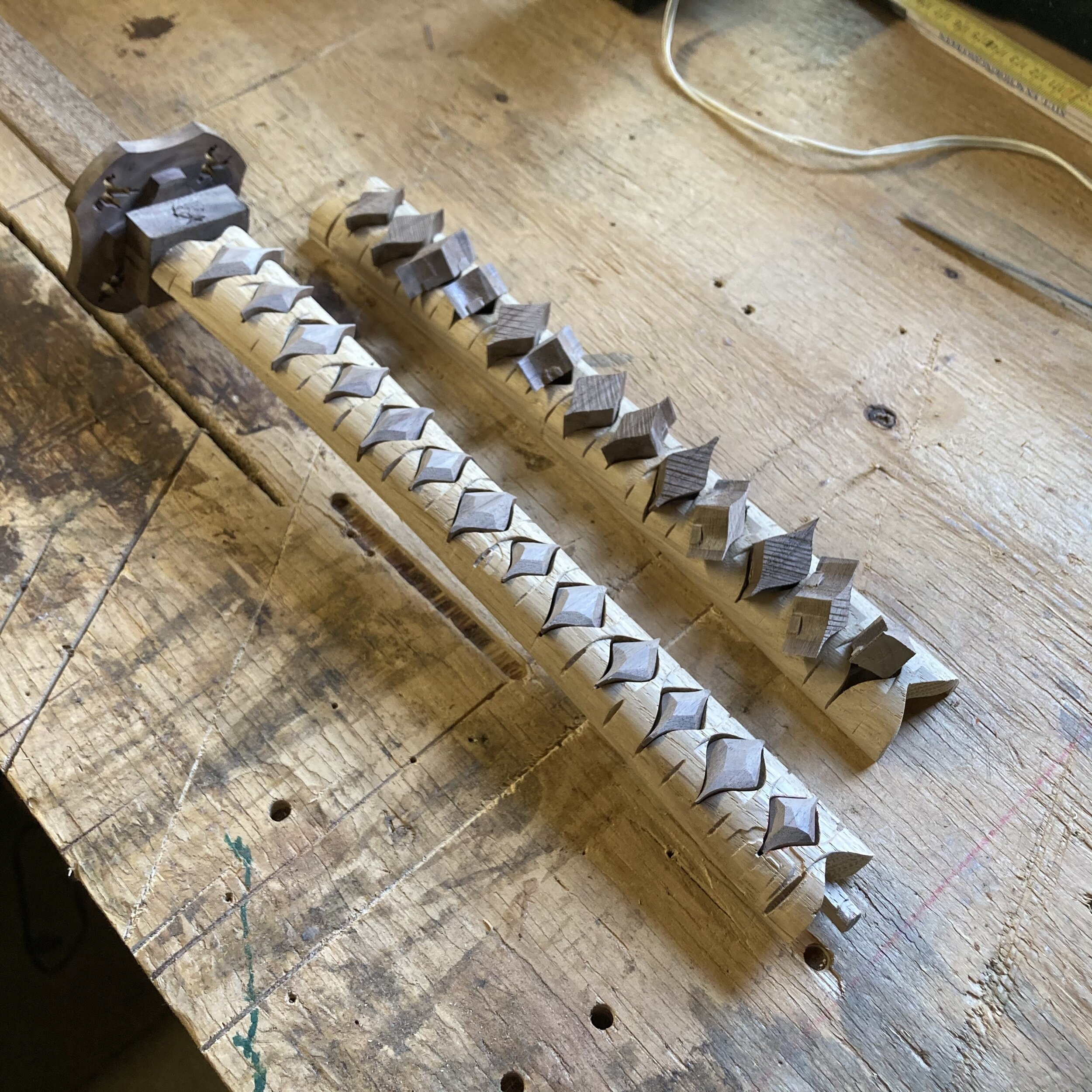 Fitting the handle and all the little inlays. I really need to find an easier way to build this :D