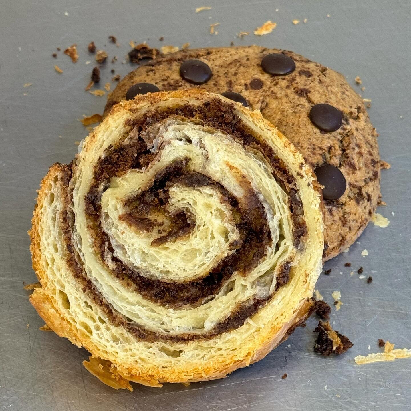 if you&rsquo;ve ordered a crookie, make sure you heat it up and eat it warm! buttery croissant dough made with @isignyuk and @valrhona_uk_irl chocolate cookie. super indulgent and satisfying. order via the link in our bio if you haven&rsquo;t already