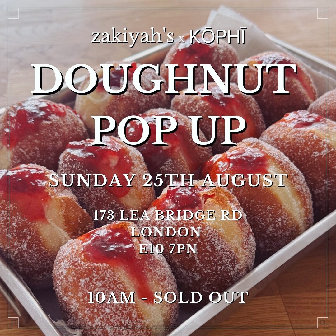 The day has finally come! We&rsquo;ll be at @kophi_ldn on Sunday 25th August with a doughnut only menu 🍩 we&rsquo;re still deciding on flavours, comment below what you want most!