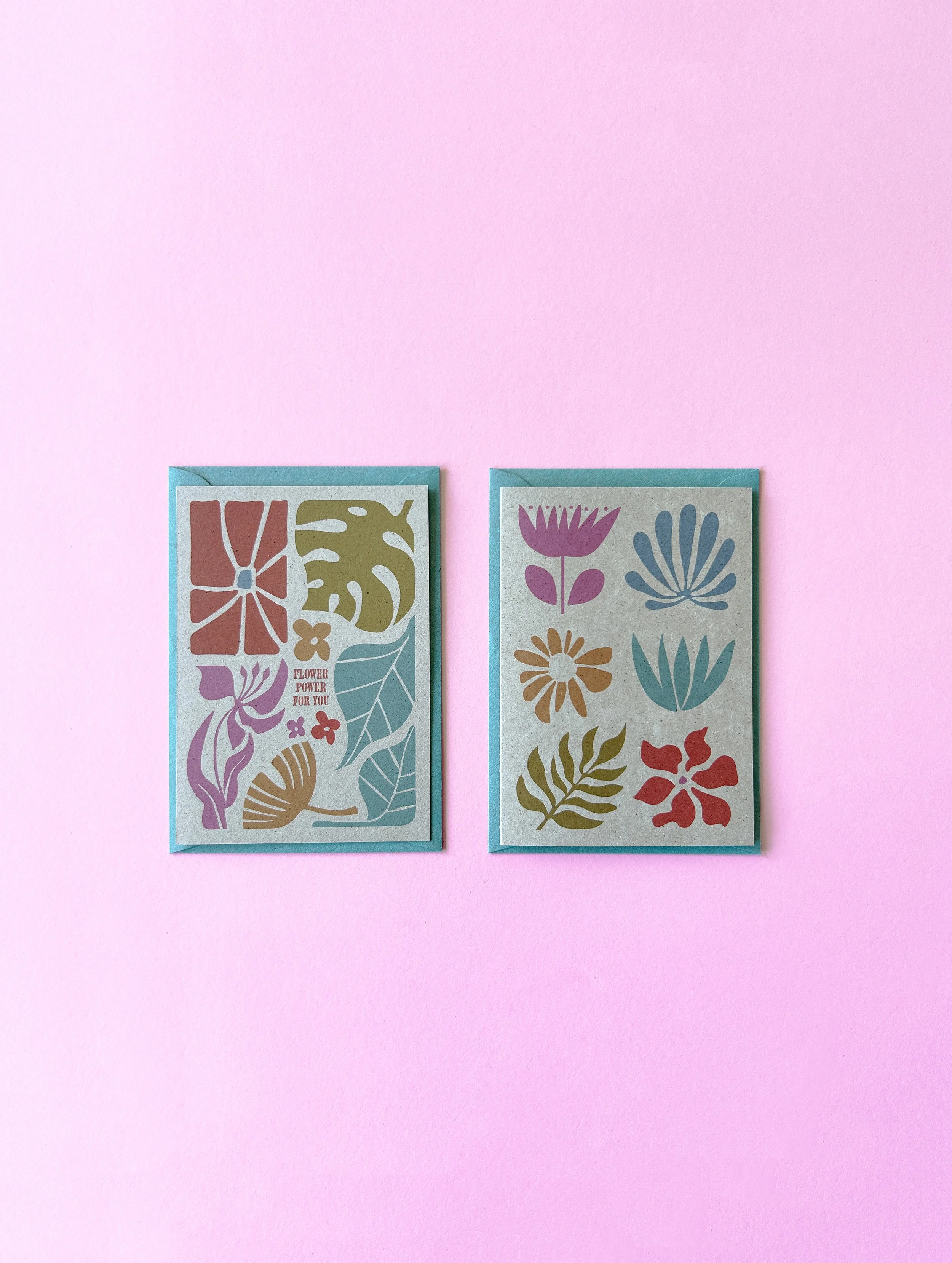 Grußkarten SET im Format DIN A6 mit FlowerPower Print