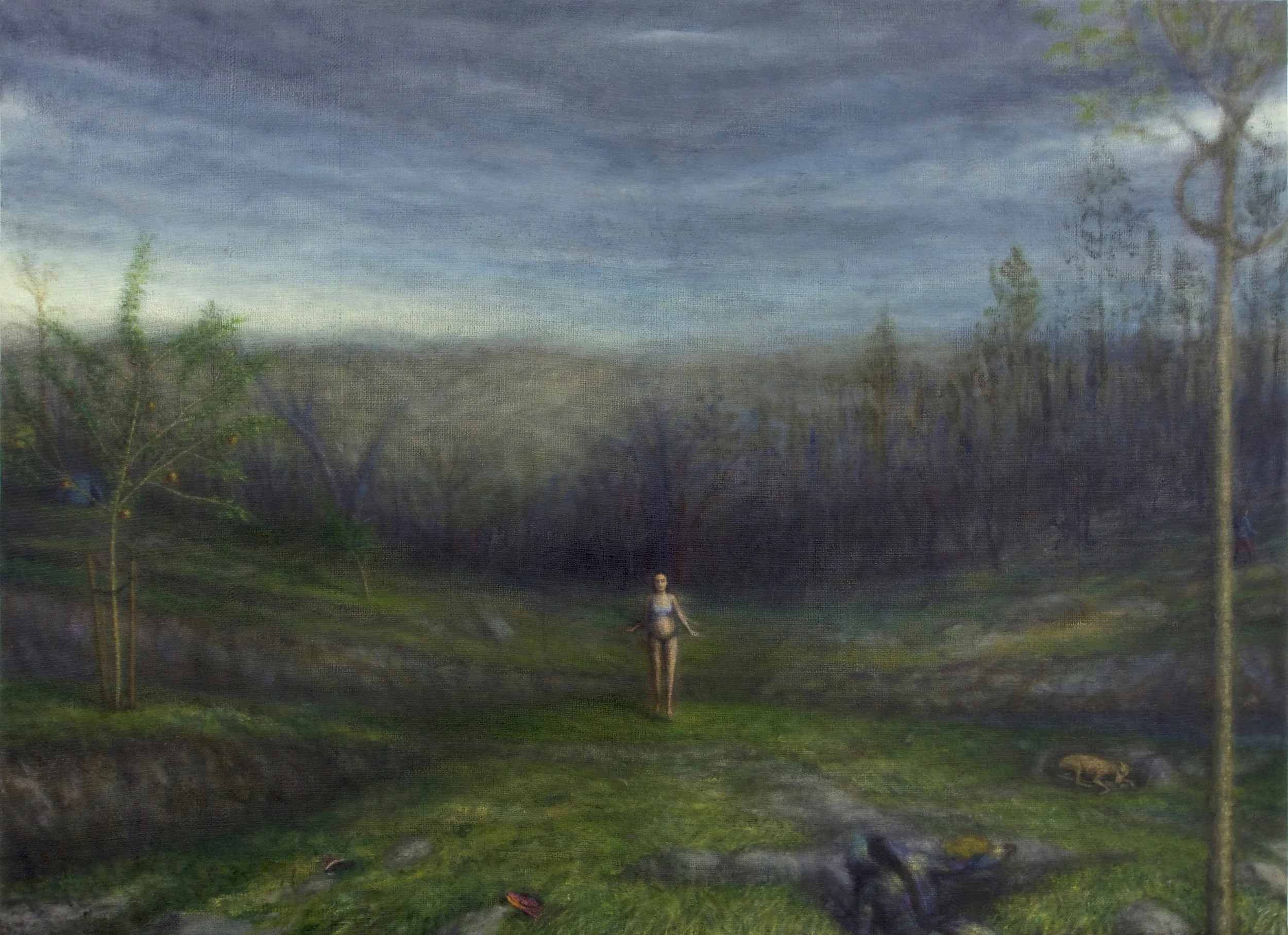 Helmut Stallaerts, For Annie , 2024, Oil, beeswax on jute, 93cm x 128cm