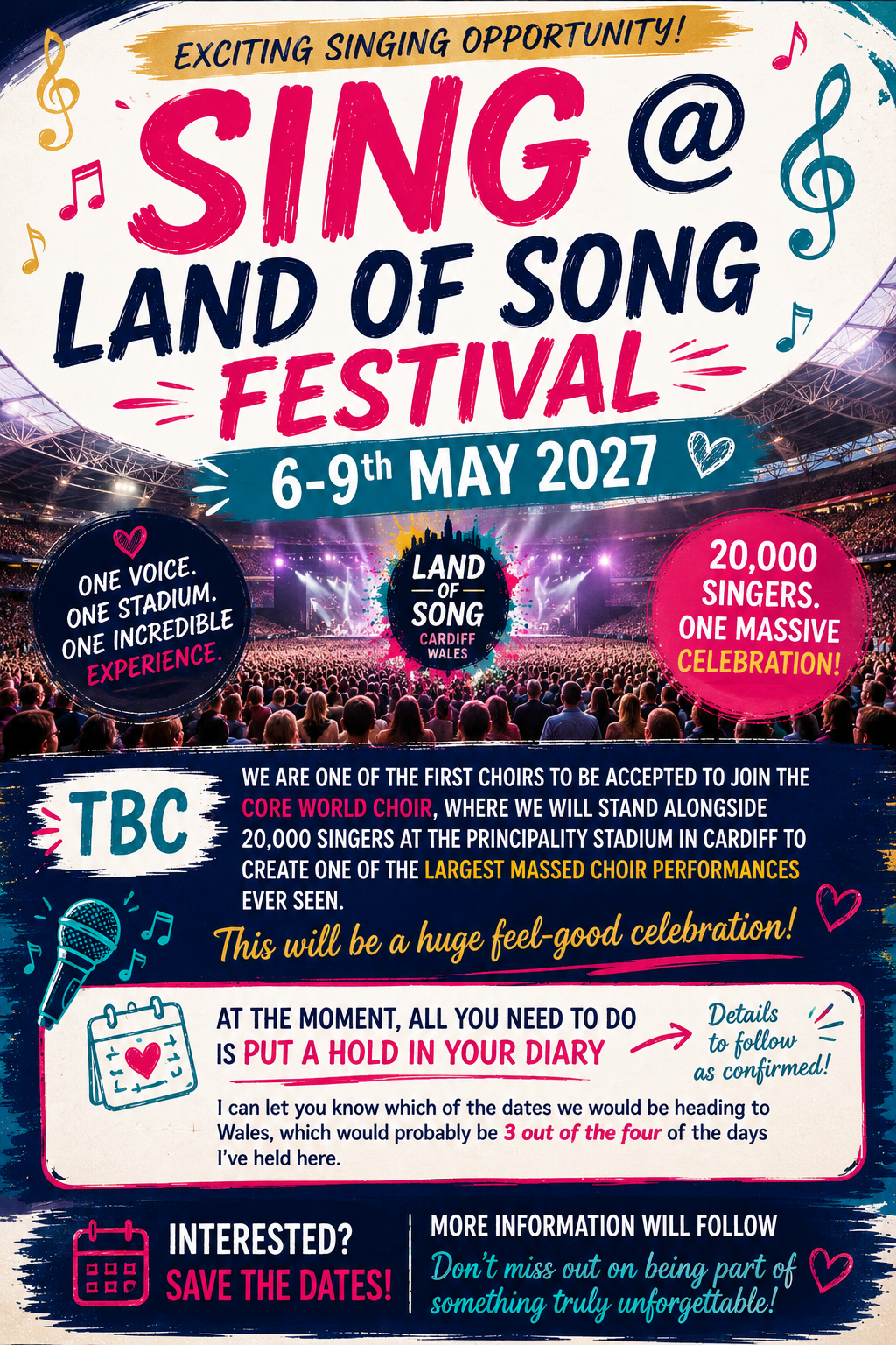 HOLD THE DATE - TBC / Info to follow