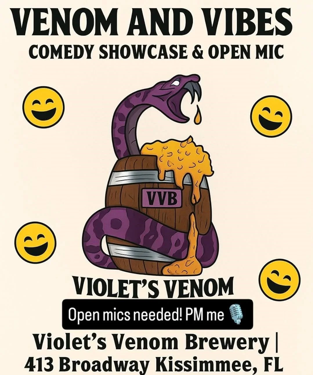 Venom & Vibes Open Mic Standup Comedy