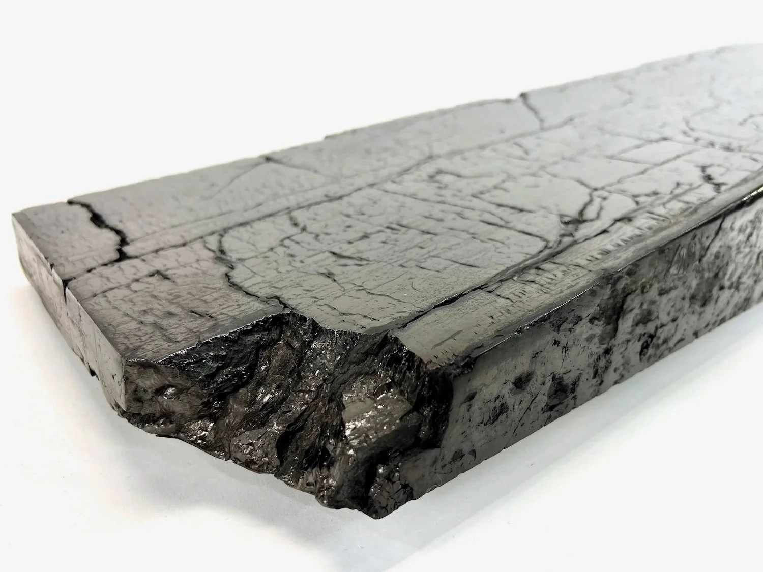 JIM ZIVIC Carbonem Sacrosanctum - Ramp (front) | Polished coal | 50 by 12 by 19 inches | 2025