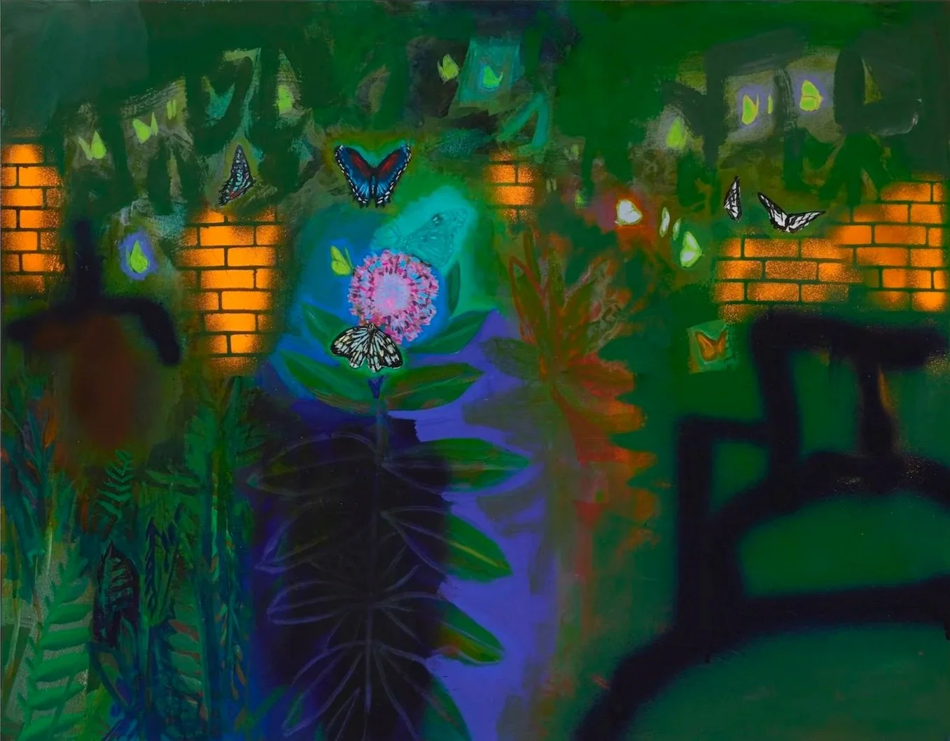 Ruin, Milkweed, and Butterflies | 22 by 30 inches | 2026