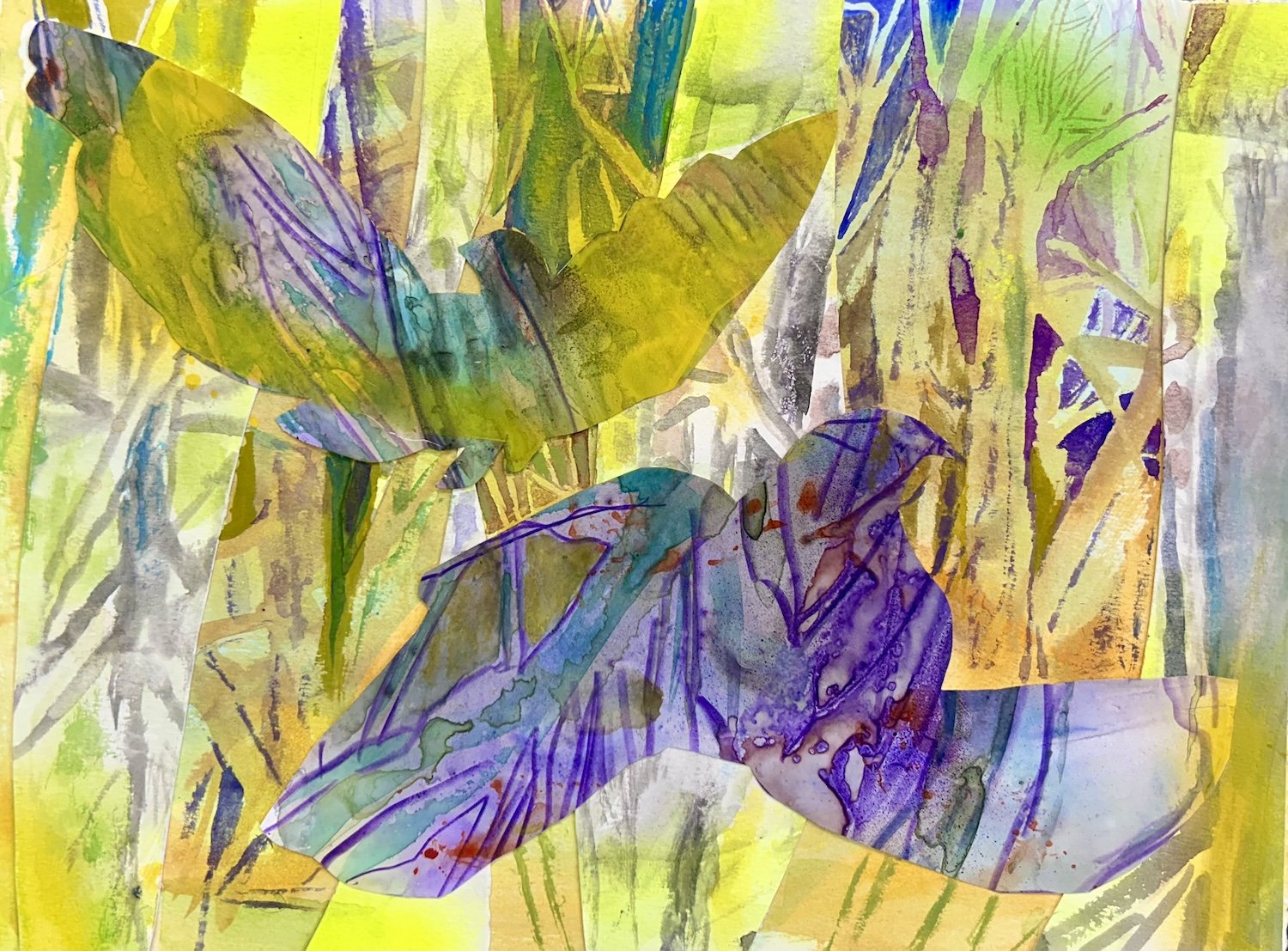Double Bird II | mixed media | 9 by 12 inches | 2026