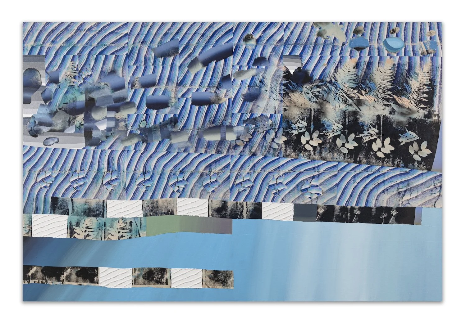 WILL HUTNICK - Waves Know Shores | Acrylic, marker, sand and wax pastel on canvas | 48 by 72 inches | 2026