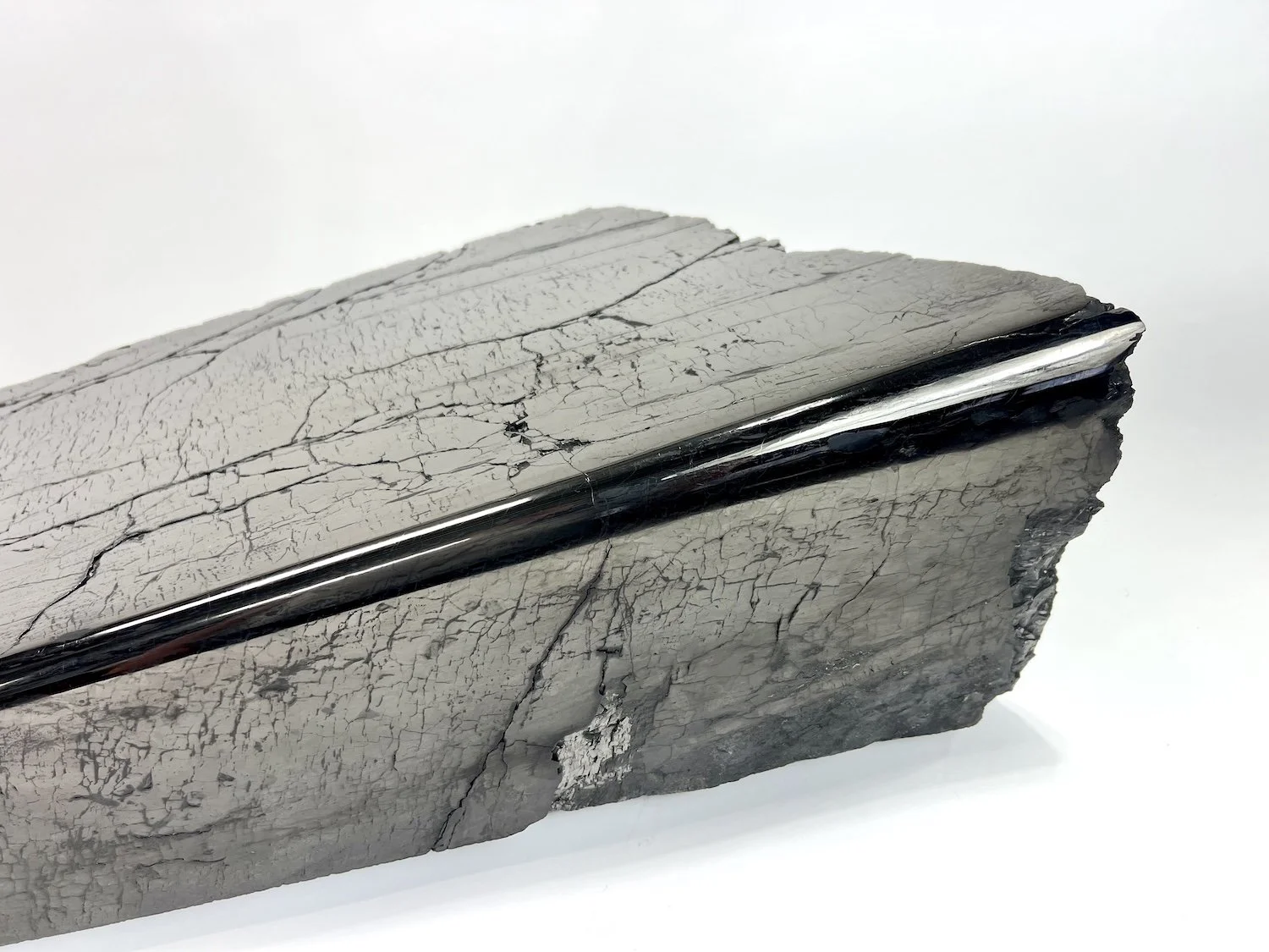 JIM ZIVIC Carbonem Sacrosanctum - Ramp (rear) | Polished coal | 50 by 12 by 19 inches | 2025