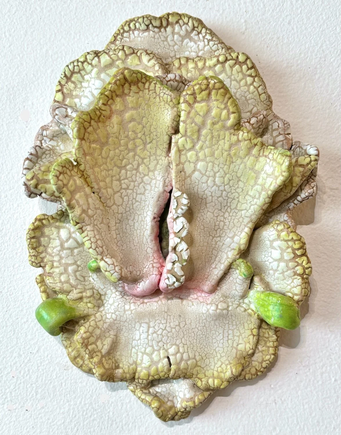 HERaldic Shield #1 | Glazed ceramic | 10 by 7 by 2.5 inches | 2025