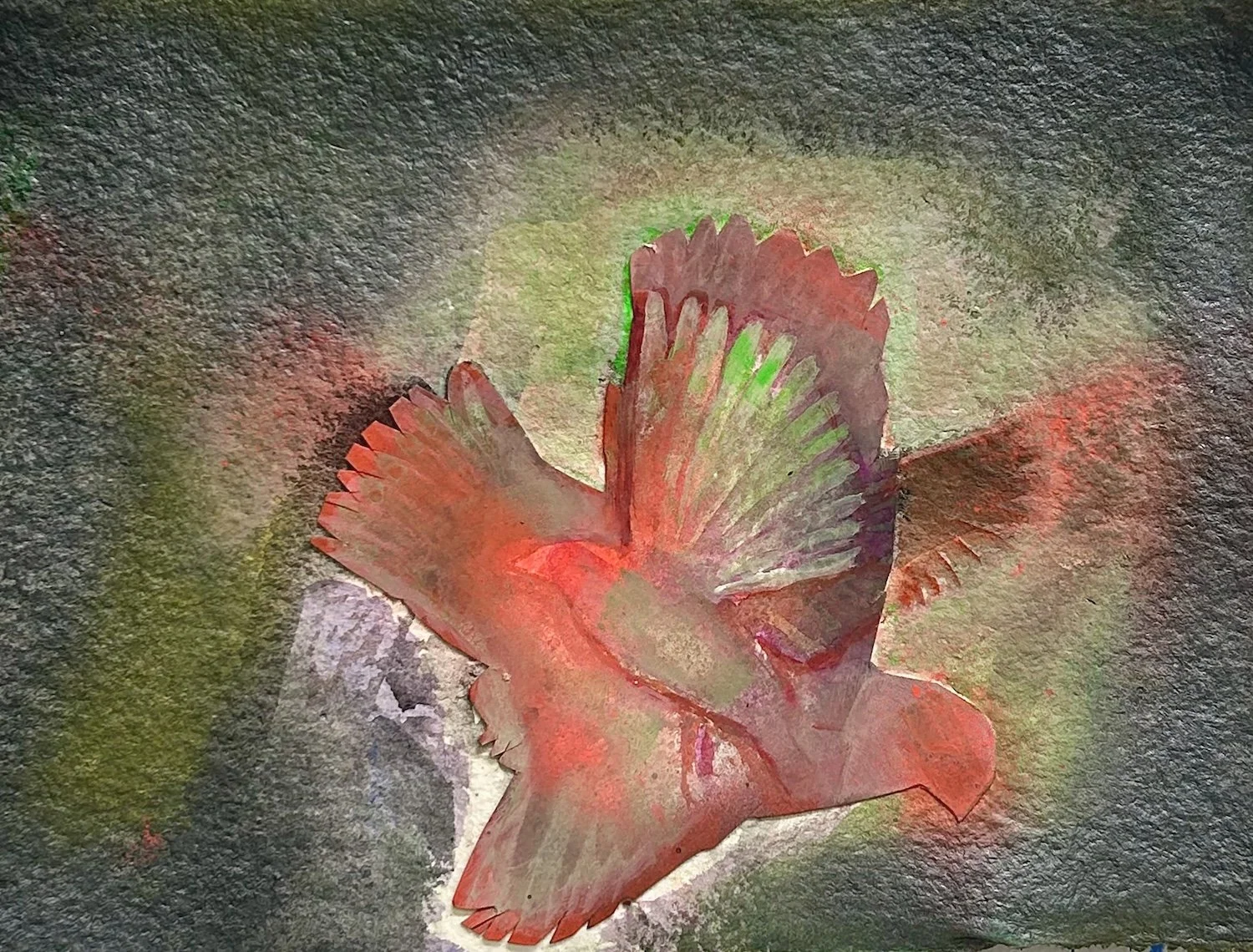 Double Bird | mixed media | 9 by 12 inches | 2026
