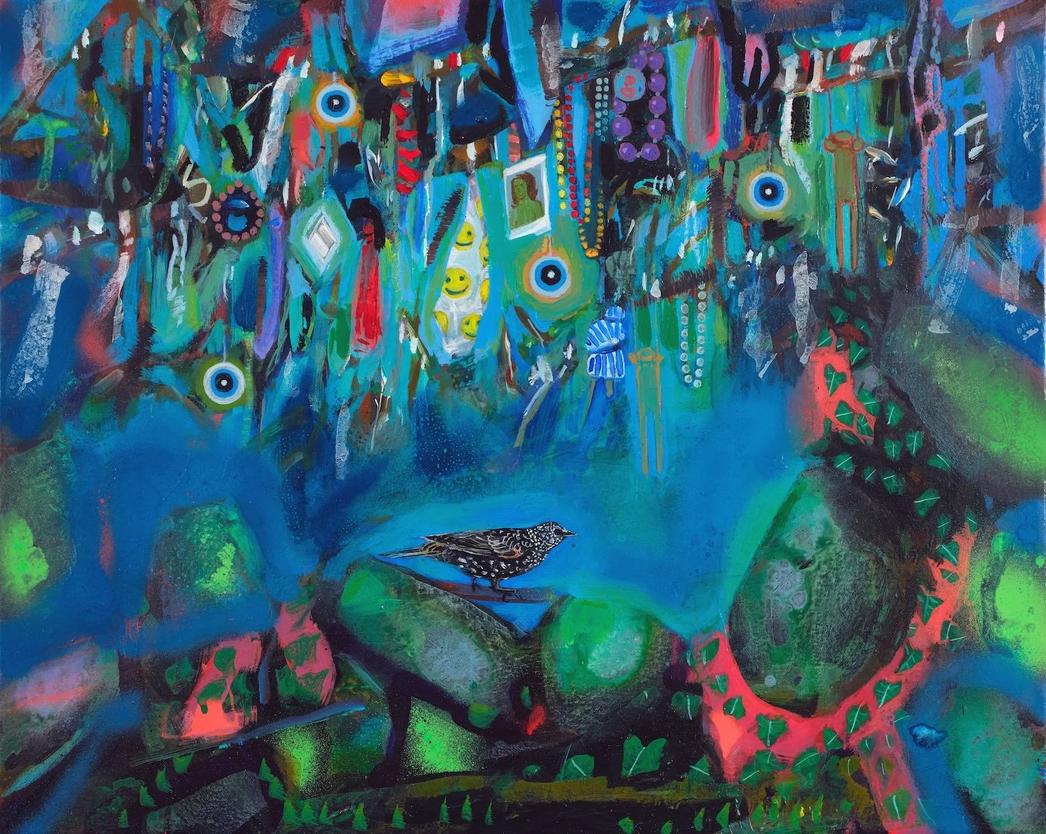 Wish Tree and Starling | 16 by 20 inches | 2026 
