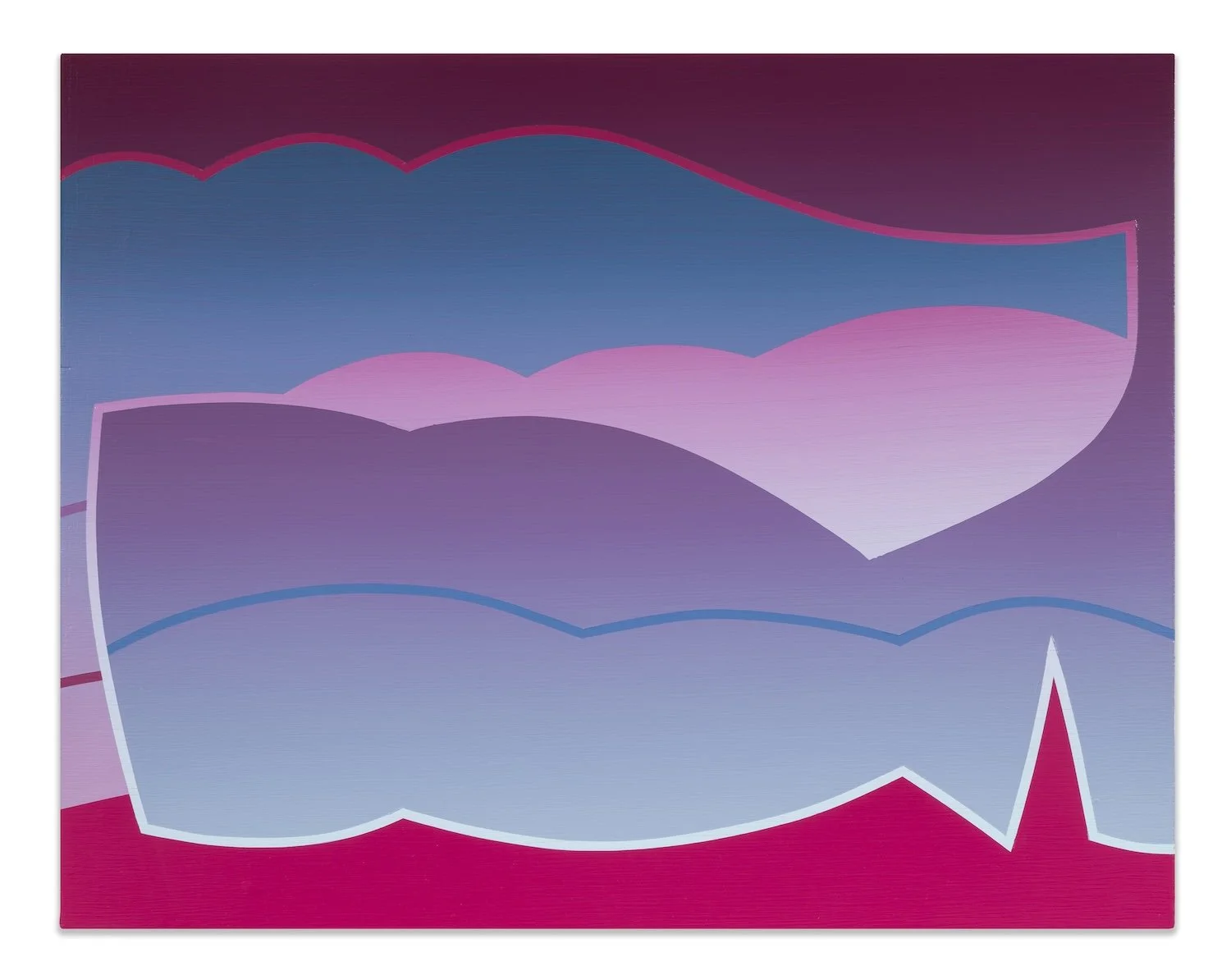 RUTH FREEMAN - Drive At Dusk | Acrylic on wood panel | 11 by 14 inches | 2025
