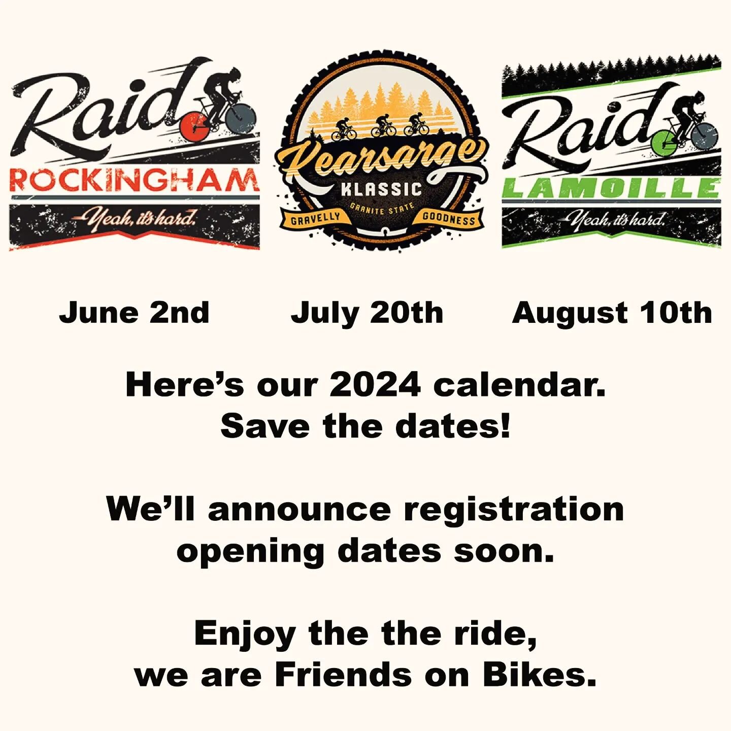 Mark yer calendars, kiddies!
#grvl #friendsonbikes