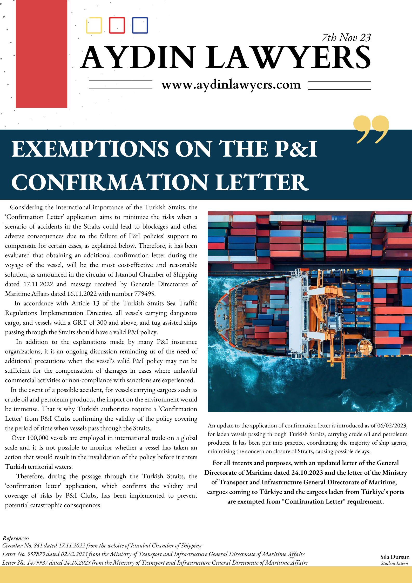 EXEMPTIONS ON THE P&I CONFIRMATION LETTER.PNG