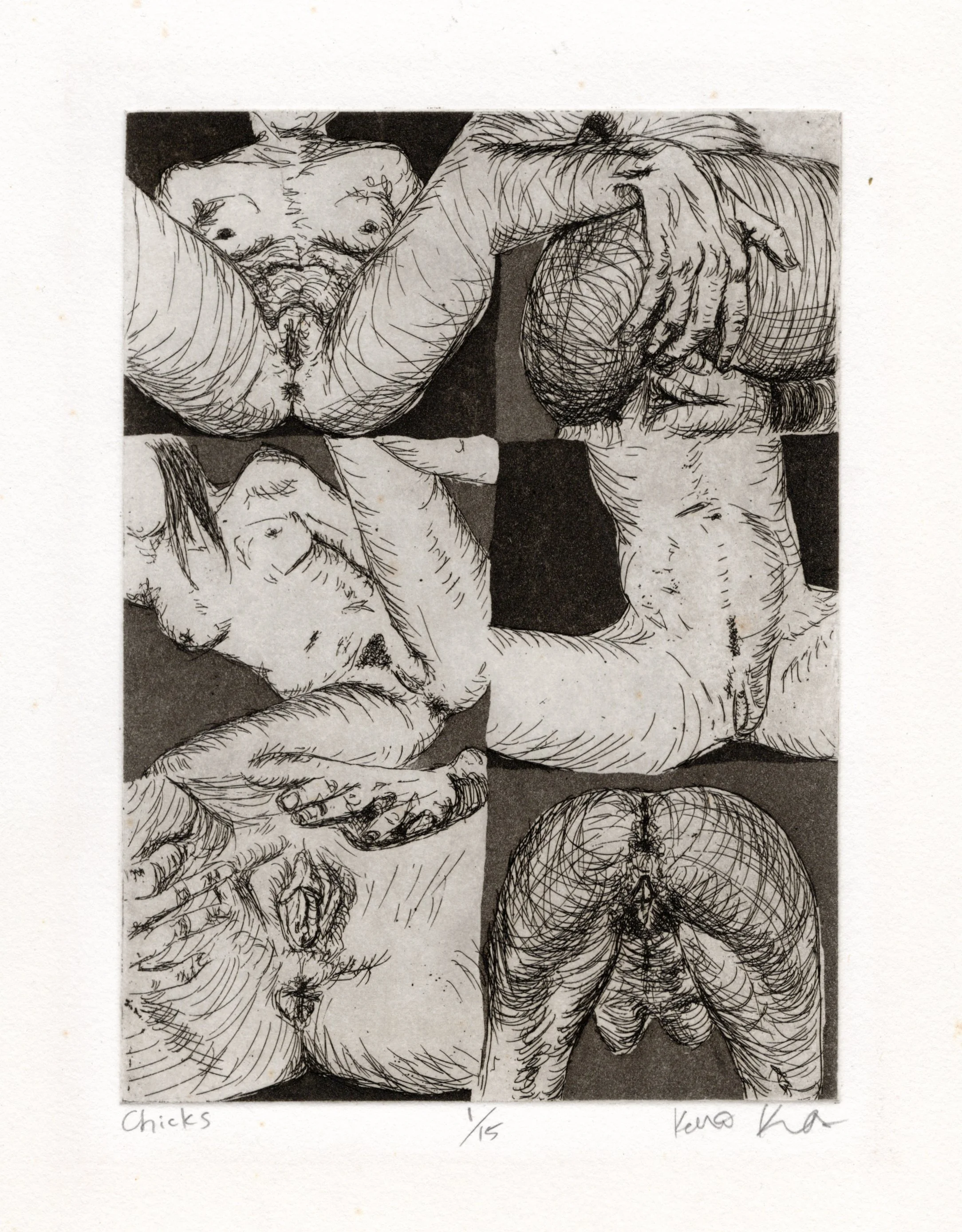 "Chicks" Etching & Aquatint