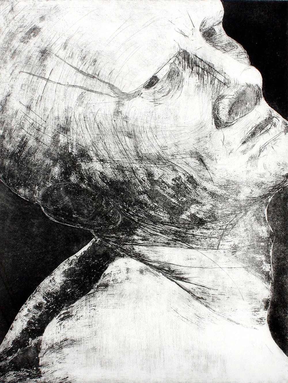 "Nathan" Etching and Sugarlift 24x18