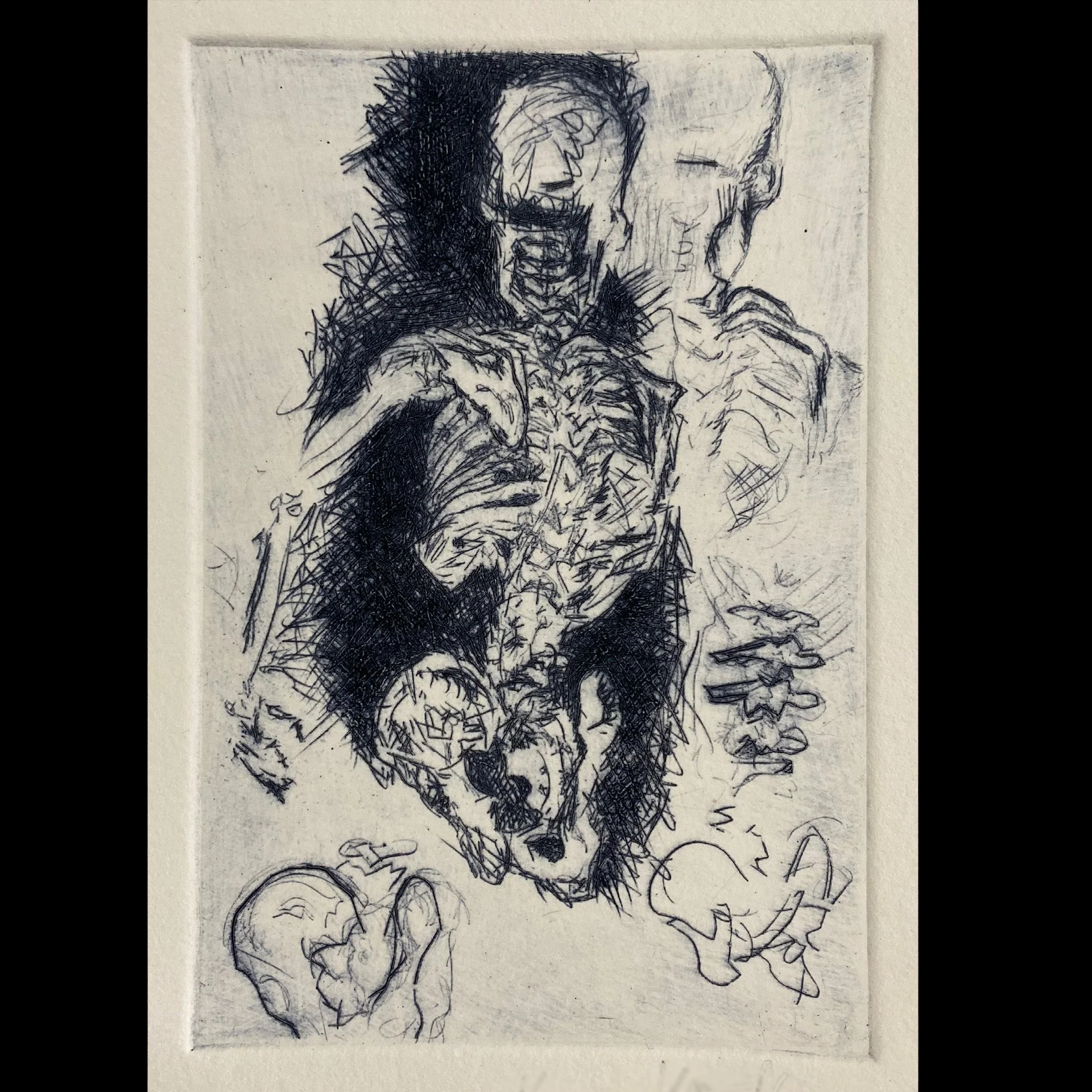 "Sacrum" Drypoint 7X5