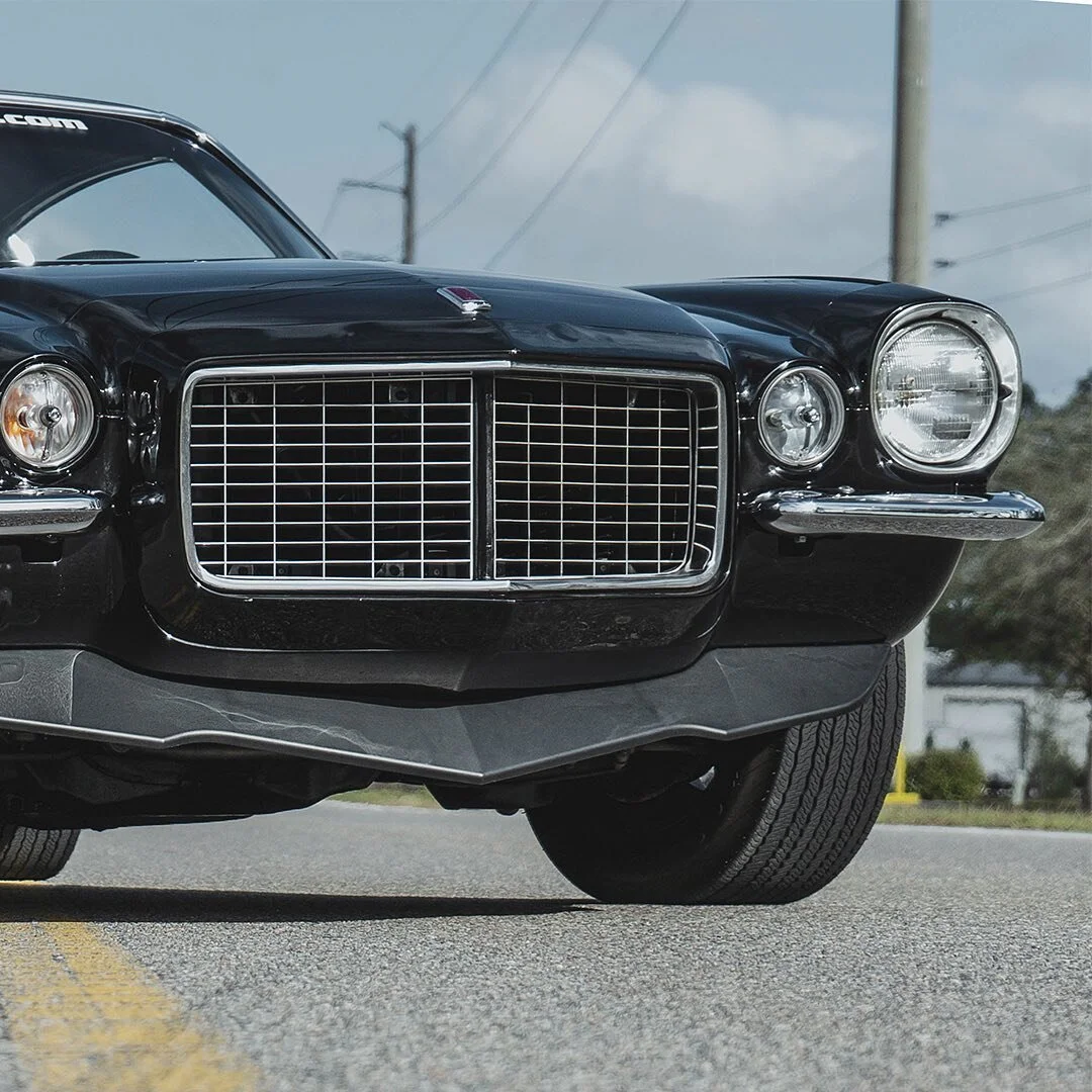 Addictive Flow 1970-73 Camaro Front Spoiler. Available now for both Standard and Rally Sport models in your choice of Black (Paintable) or Carbon Dipped.

#addictiveflow