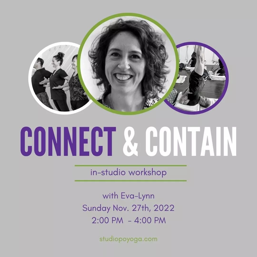 Join Eva-Lynn @ejagoe for this 2-hour, in-studio asana workshop and she'll guide you through an exploration of the principles of connection and containment.

All levels welcome. 

📅 Sunday November 27th, 2022 
⏰ 2-4 pm Eastern Time
⭐️ Members, pleas