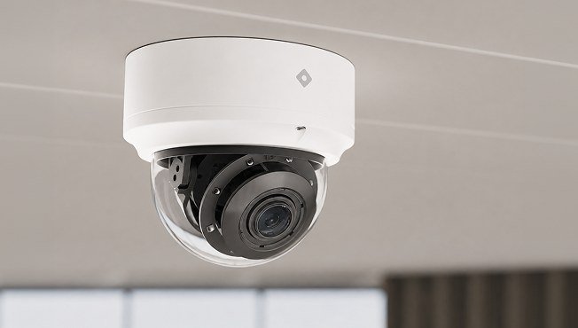 Ceiling-mounted dome security camera
