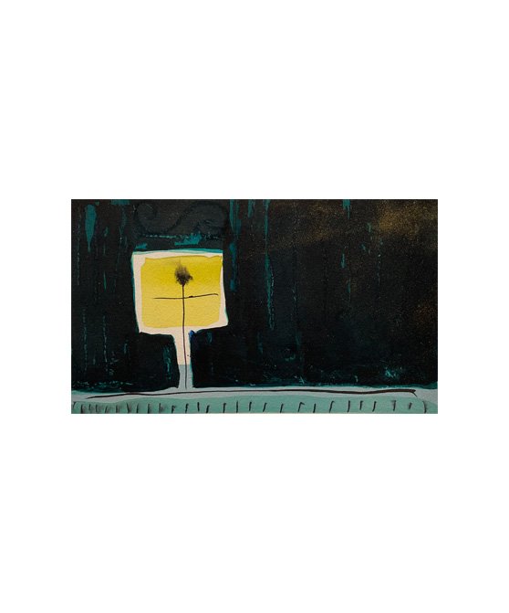 Beyond What You See: "Untitled" Watercolor, Ink, and Gold pigment on Rives BFK paper