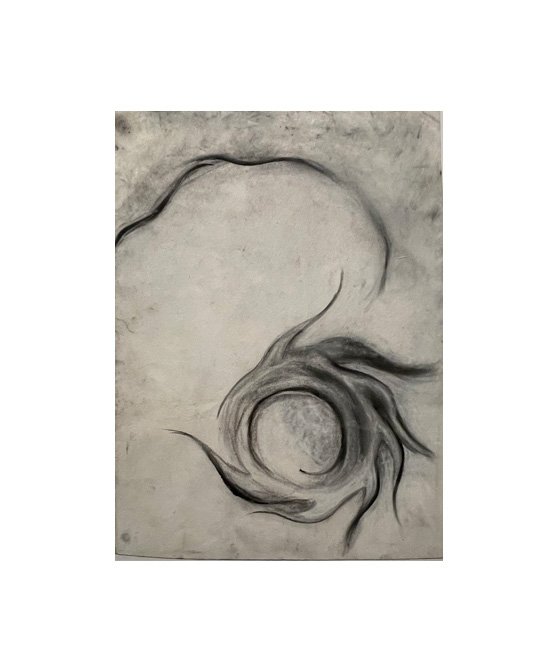 Beyond What You See: "Untitled" Charcoal and Pastel on Rives BFK paper