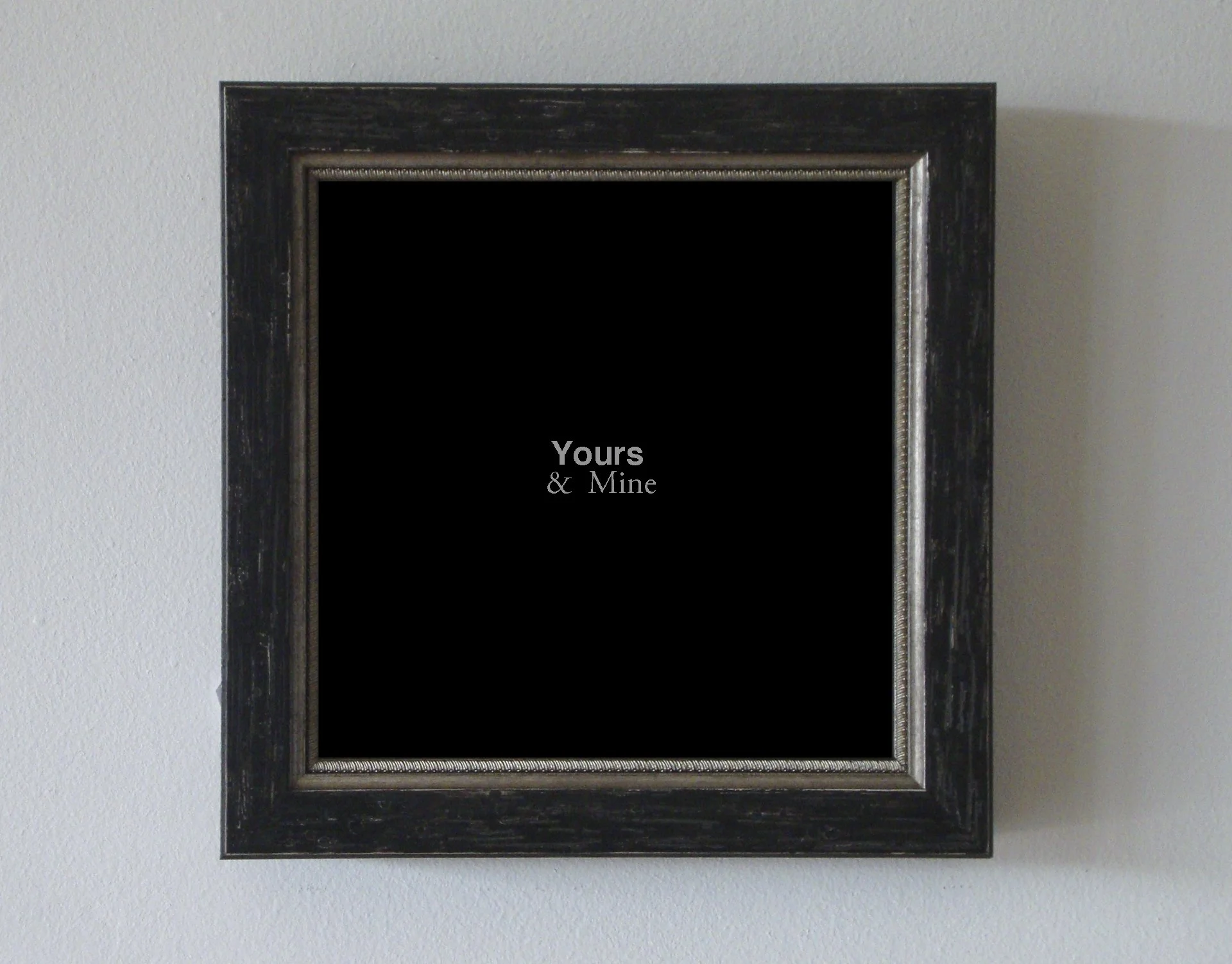 Yours and Mine, framed