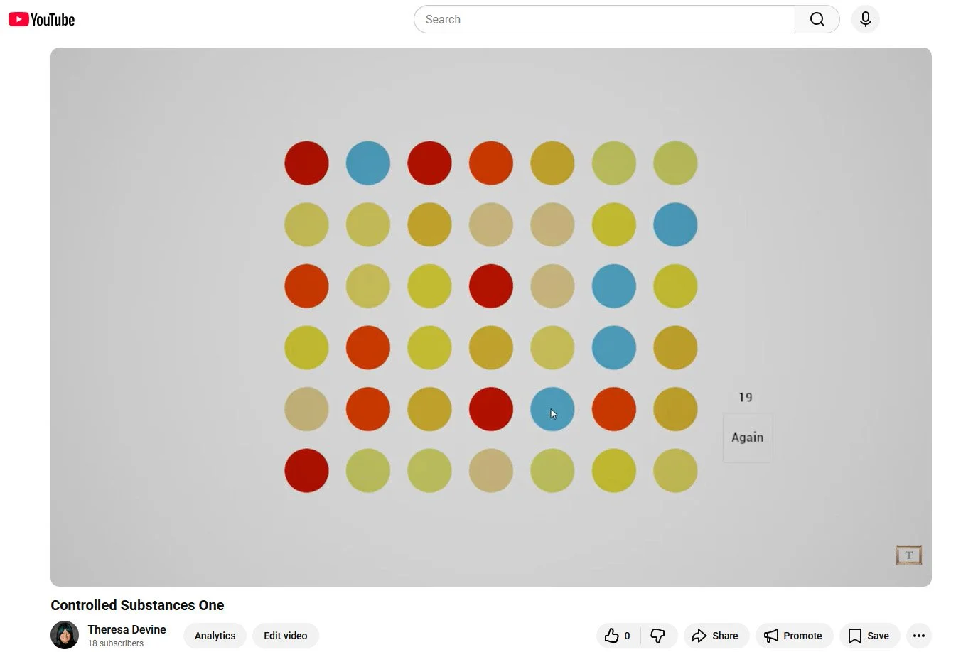 Click here to watch video of gameplay for: Controlled Substance, One