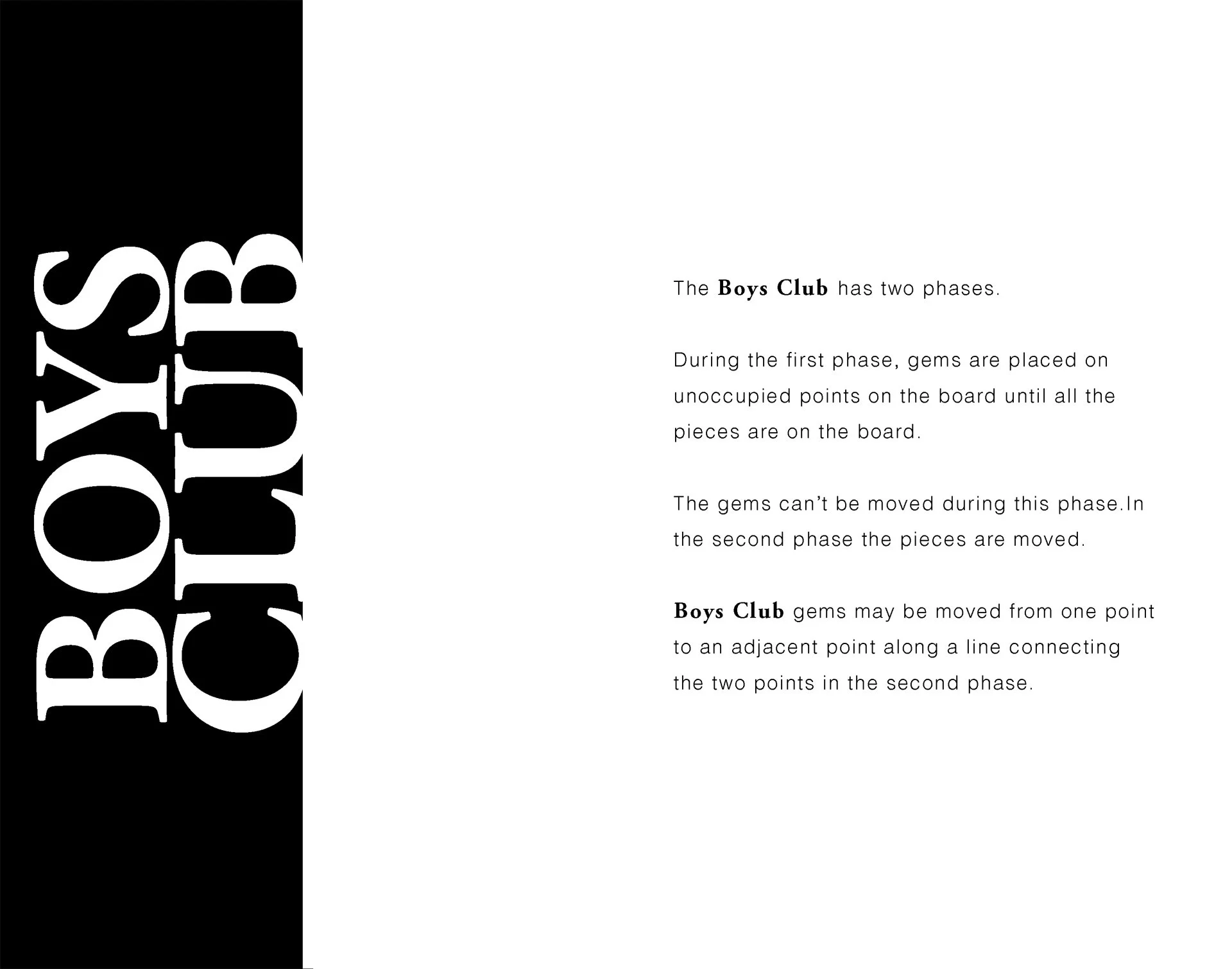 It's Still A Boys Club, Rules pages 4-5