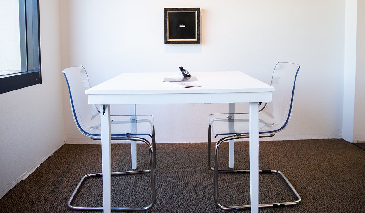 “It’s Still A Boys Club”
Date: 2016
Artist: Theresa Devine
Medium: Game board, glass gems, instructions, framed box, table, chairs
Dimensions: Approximately 4’ x 4’ x 4’ (table installation with chairs), 13” x 13” (framed game)
Origin: United States 