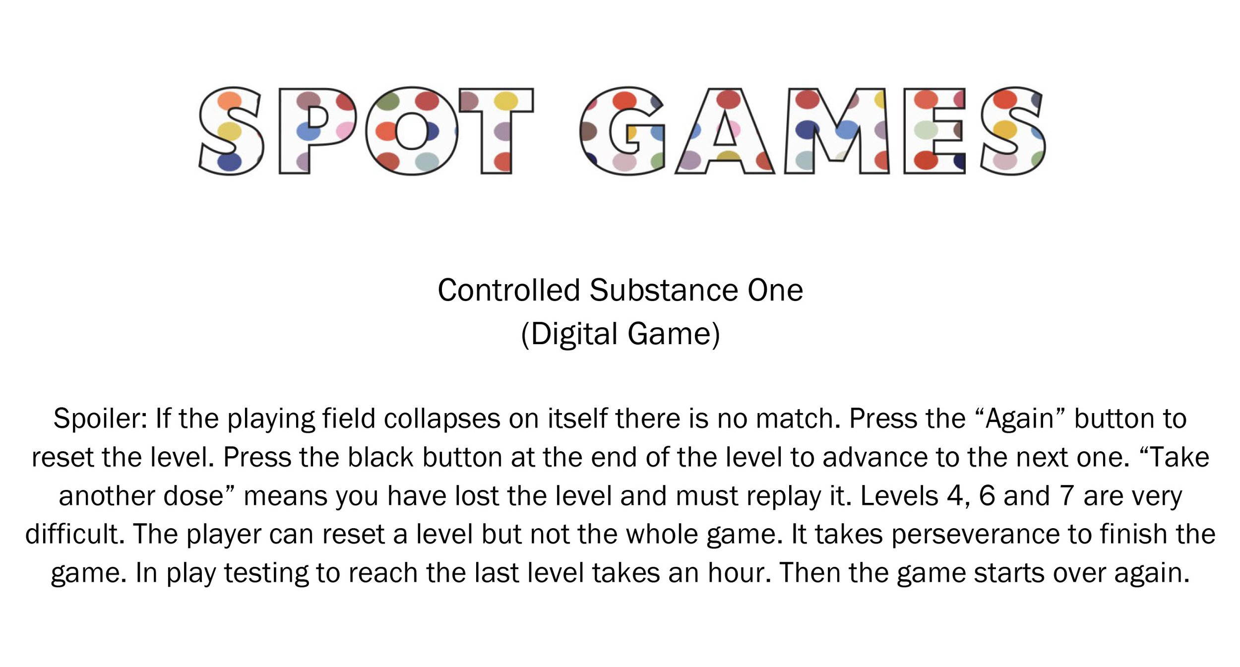 Spoiler: Controlled Substance, One