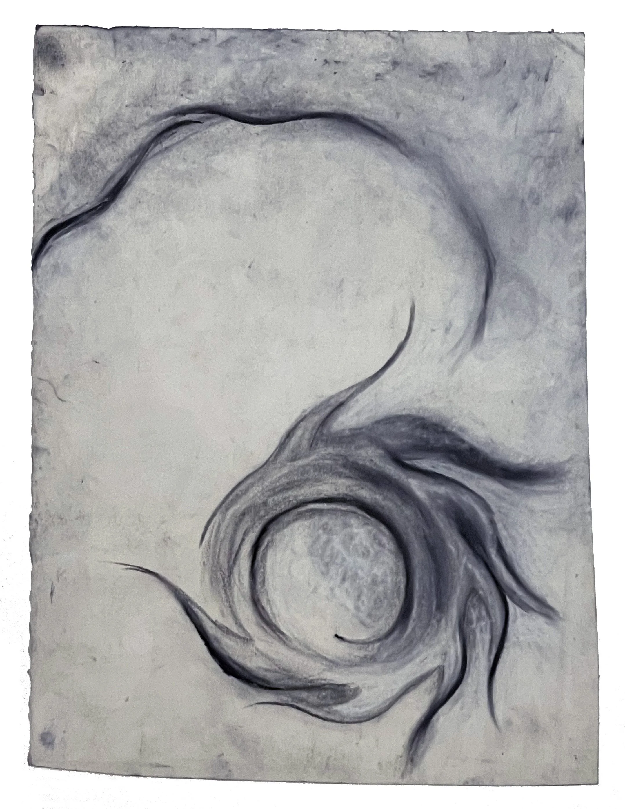 Rolling/Roulement: Charcoal and Pastel on Arches, 2025