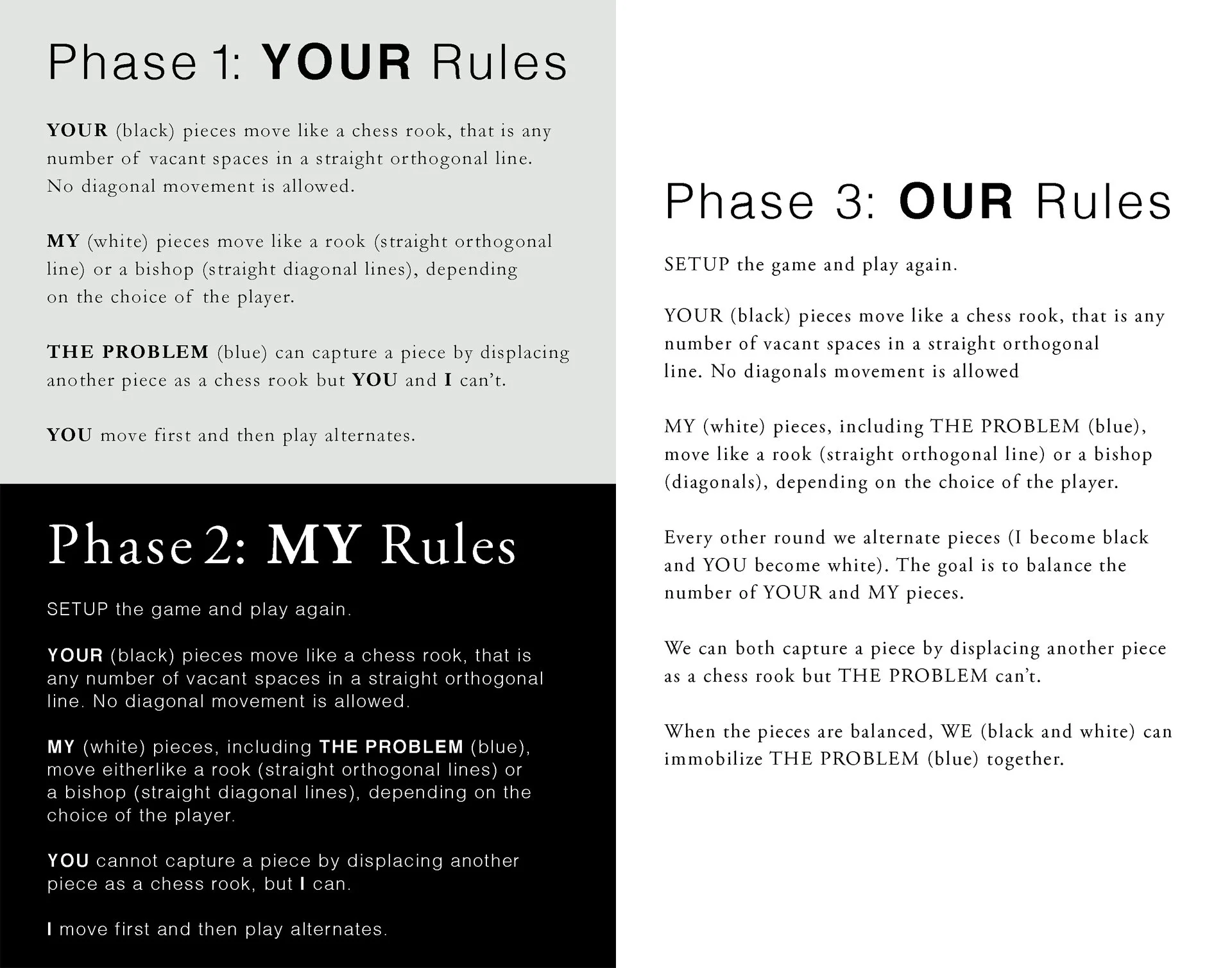Yours and Mine, Rules: pages 5-6
