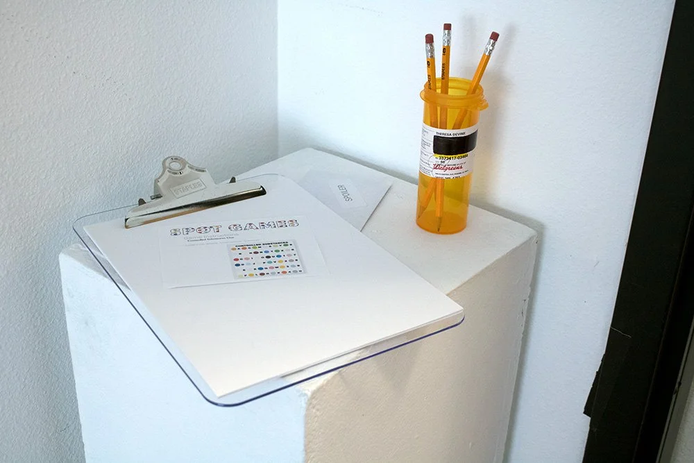 Theresa Devine, Spot Games, Installation View, Controlled Substances: One, detail 01
