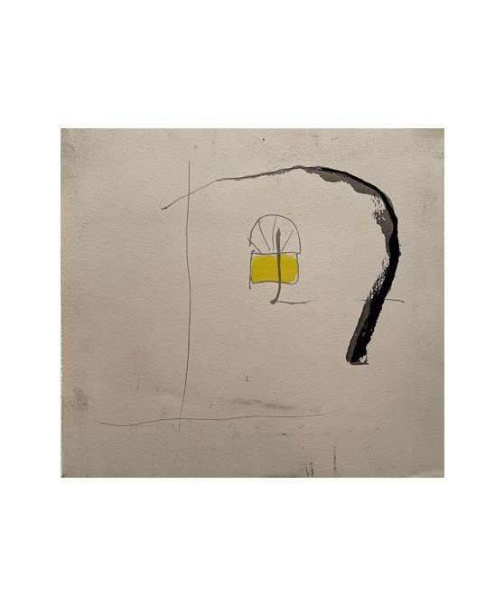 Beyond What You See: "Untitled" Watercolor and Ink on Rives BFK paper
