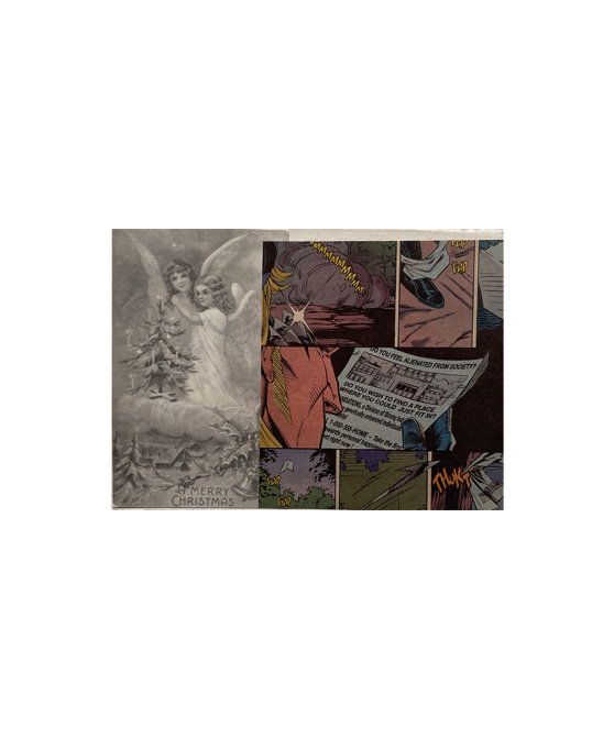 Beyond What You See: "Do You Fit?" Collage on Rives BFK paper