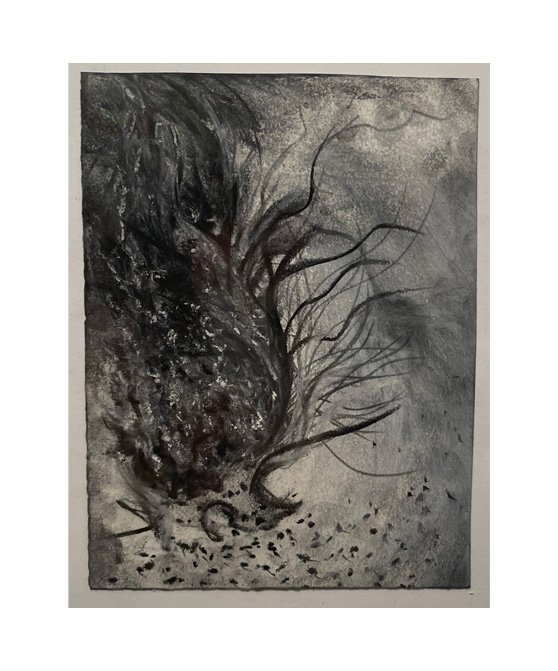 Beyond What You See: "Untitled" Charcoal and Pastel on Rives BFK paper