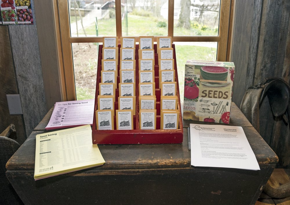  Seed library at Wylie House Museum. 