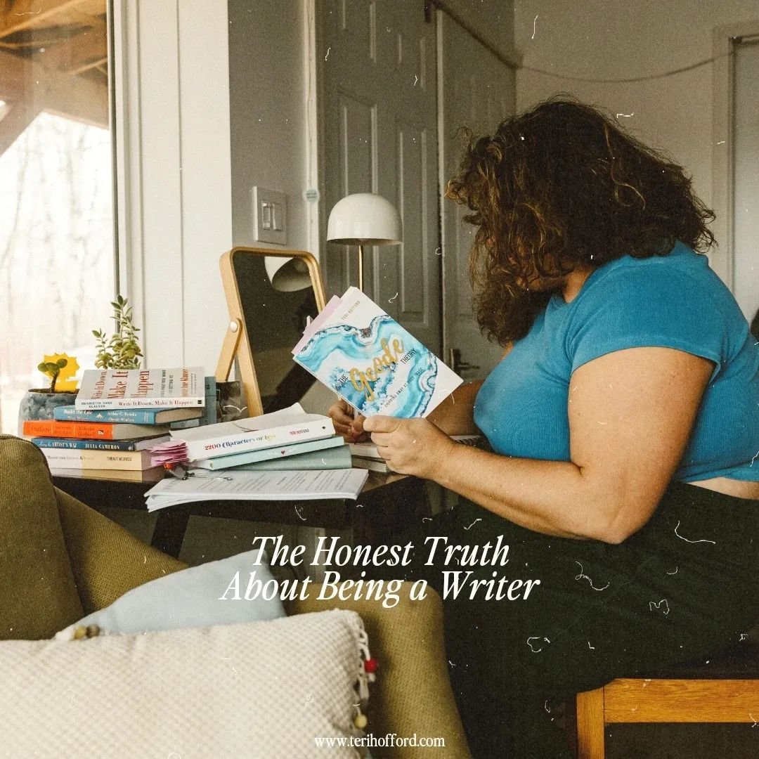 The honest truth about being a writer

I used to imagine being a writer was poetic days spent looking out rain spattered windows, candles burning and the spirit moving through my heart to my fingers.

While parts of that can still happen, it's not qu