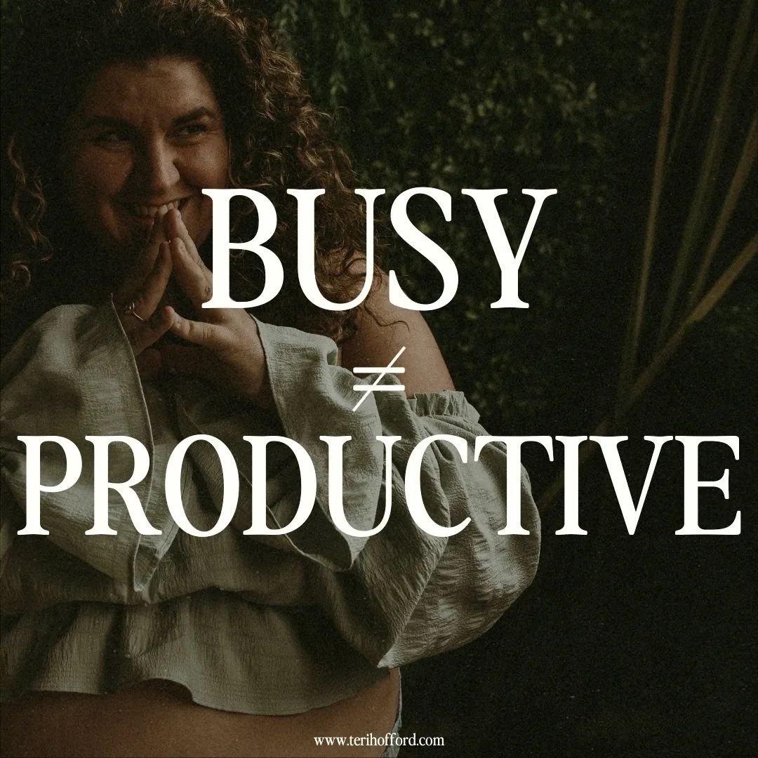 BUSY &ne; PRODUCTIVE

When I was deep in hustle culture, I remember saying &ldquo;I can&rsquo;t wait to have more freedom...more time to do other things.&rdquo;

and since yeeting myself out of hustle culture, I&rsquo;ve been granted those very thing