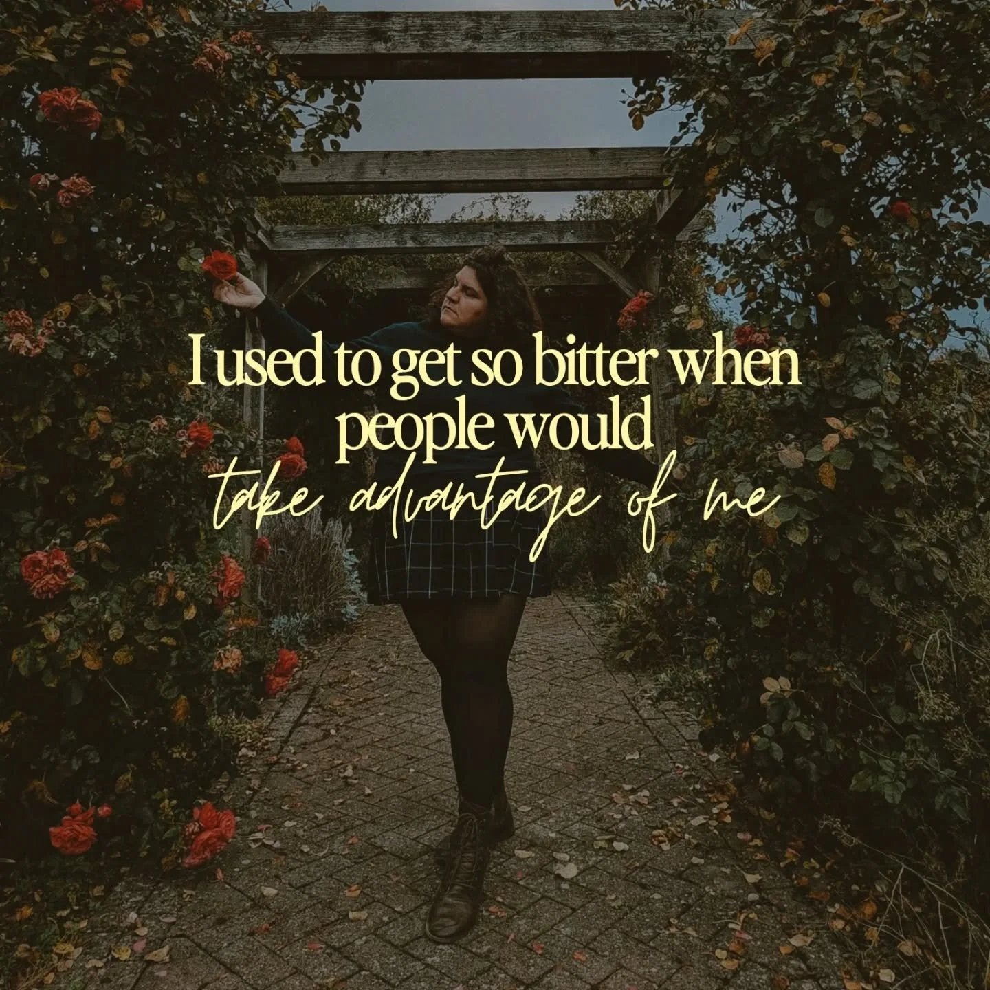 I used to get so bitter when people would take advantage of me.

Turns out...they were just responding to my desire to be loved.

My therapist once asked &quot;what would happen if you said no?&quot;

I said:
&quot;They'd be mad.&quot;

Then like a g