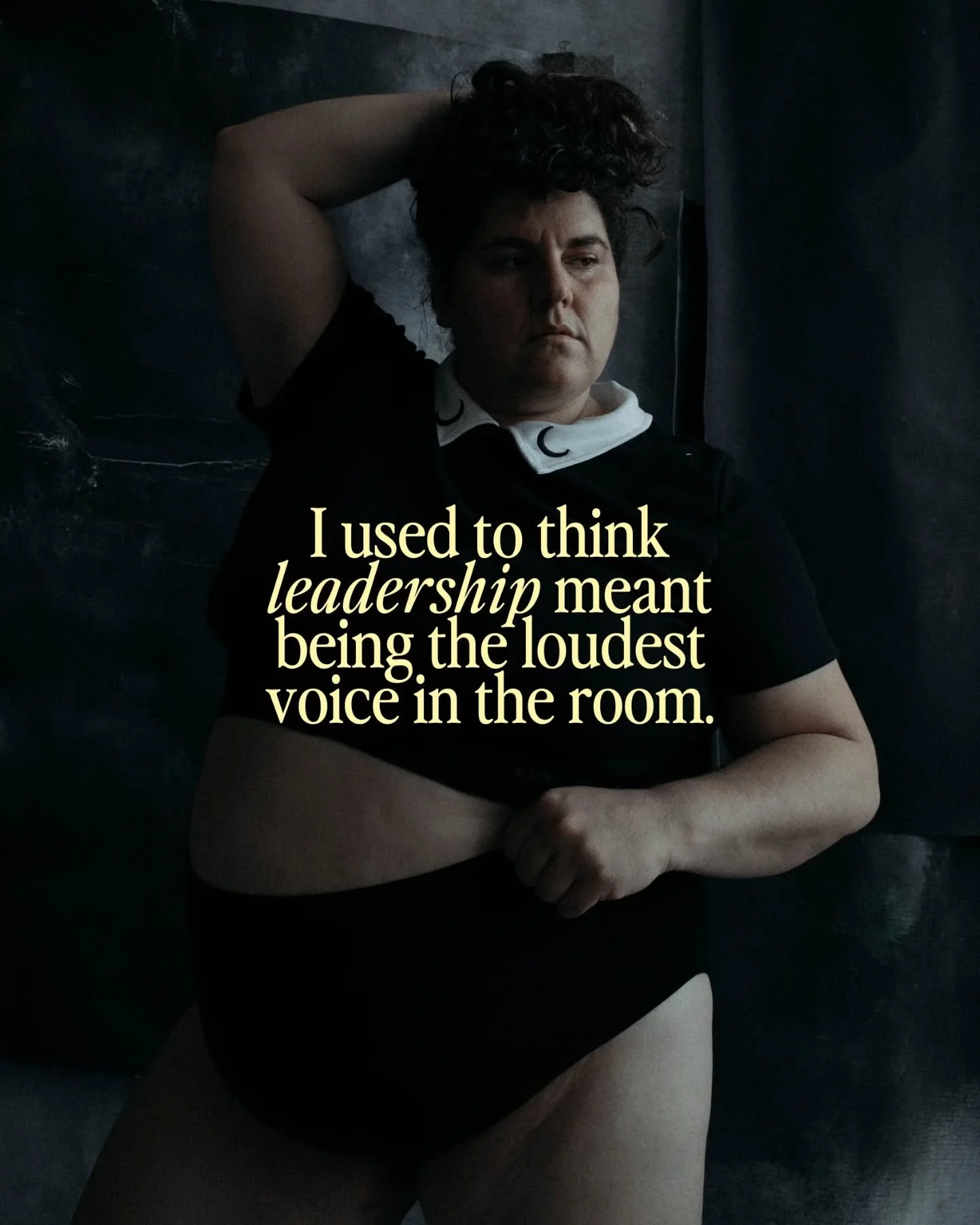 I used to think leadership meant being the loudest voice in the room, but over the years I&rsquo;ve come to learn that authentic leadership sounds VERY different.

It doesn't shout or add to the noise.
It human consistently.

It's saying what I mean 