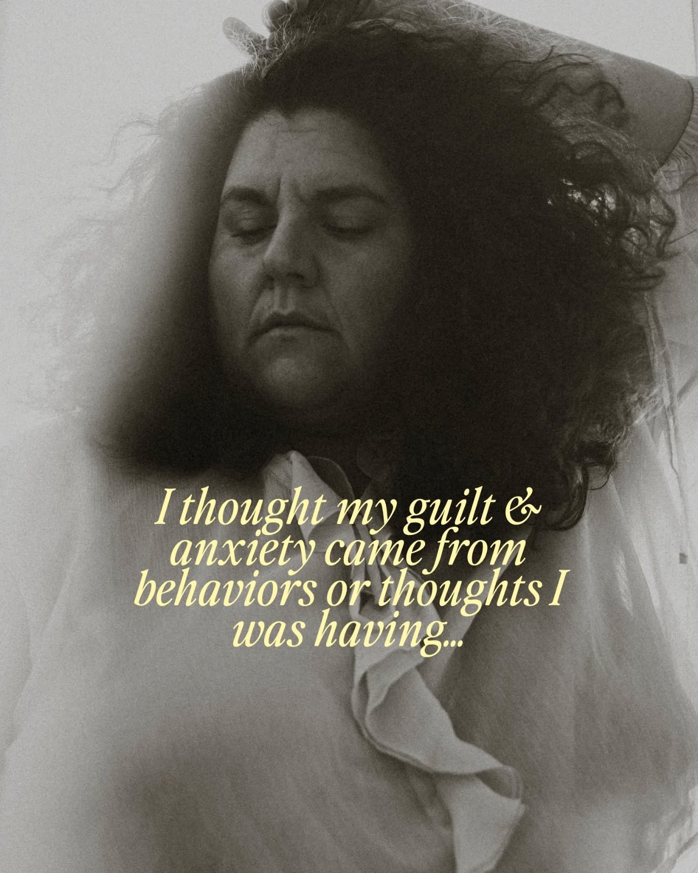 I thought my guilt &amp; anxiety came from behaviors or thoughts I was having&hellip;
but it turns out, it&rsquo;s coming from my fear of disappointment.

Having someone disappointed in me feels worse than someone being mad at me.

Because anger says