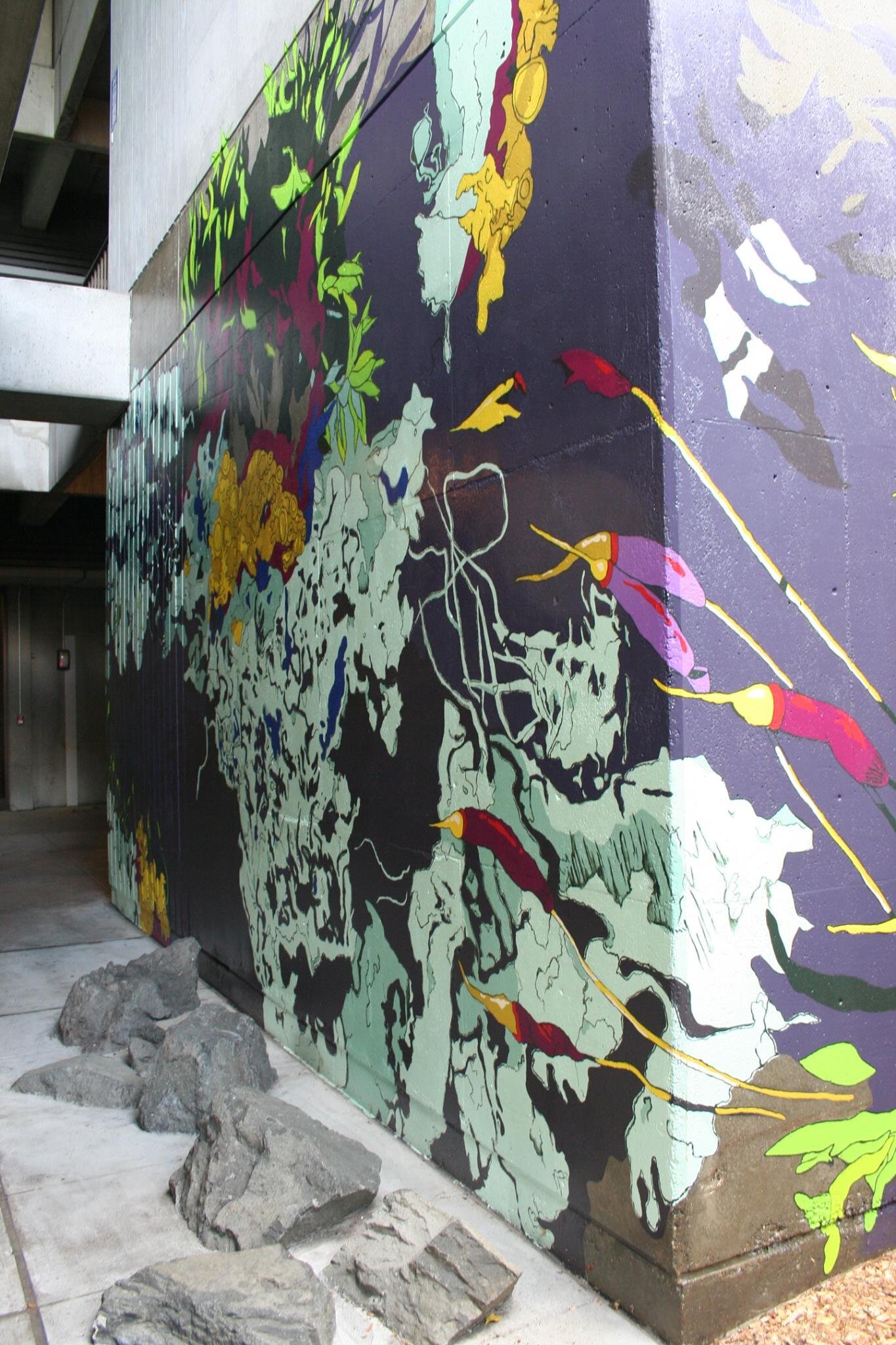Column after painting