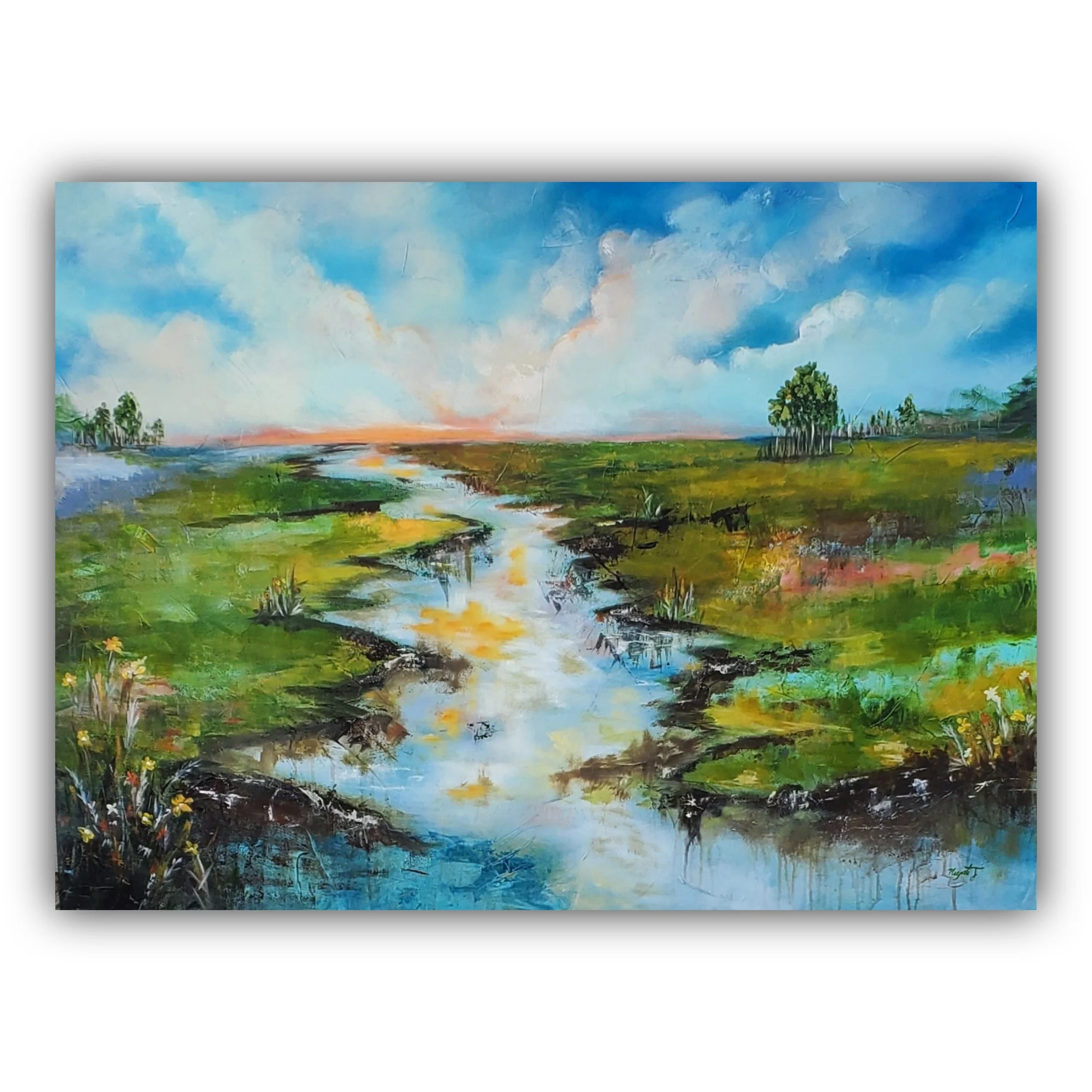 Sunset Serenade - 36x48inch - Oils and Acrylics on canvas (Sold)